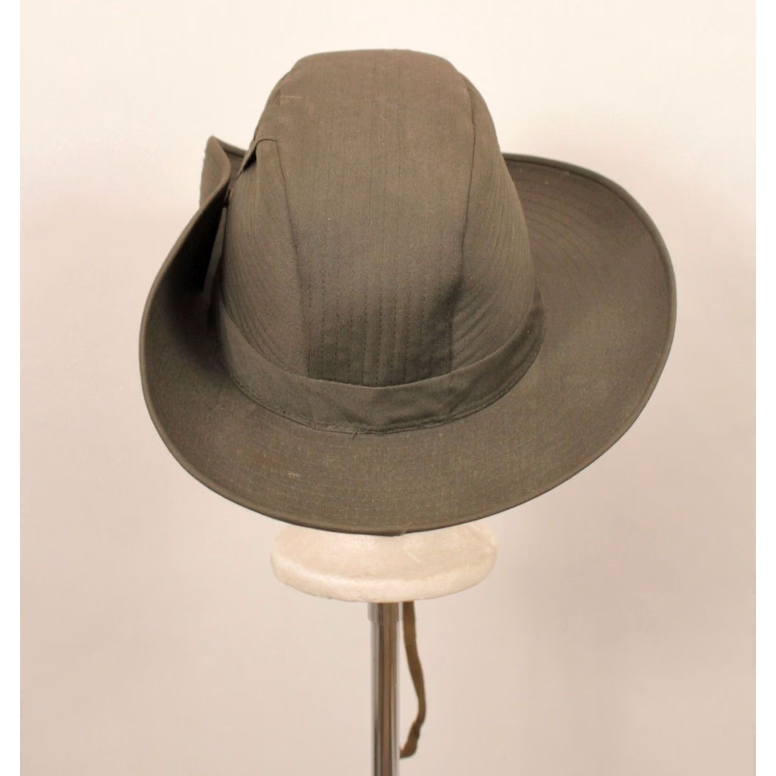 Vintage L.L. Bean Olive Green Hunter Hat 7 1/4 Adult Mens VTG 1970s Boonie Cap Fishing/Hunting Hat 70s Size ONE SIZE - 4 Thumbnail