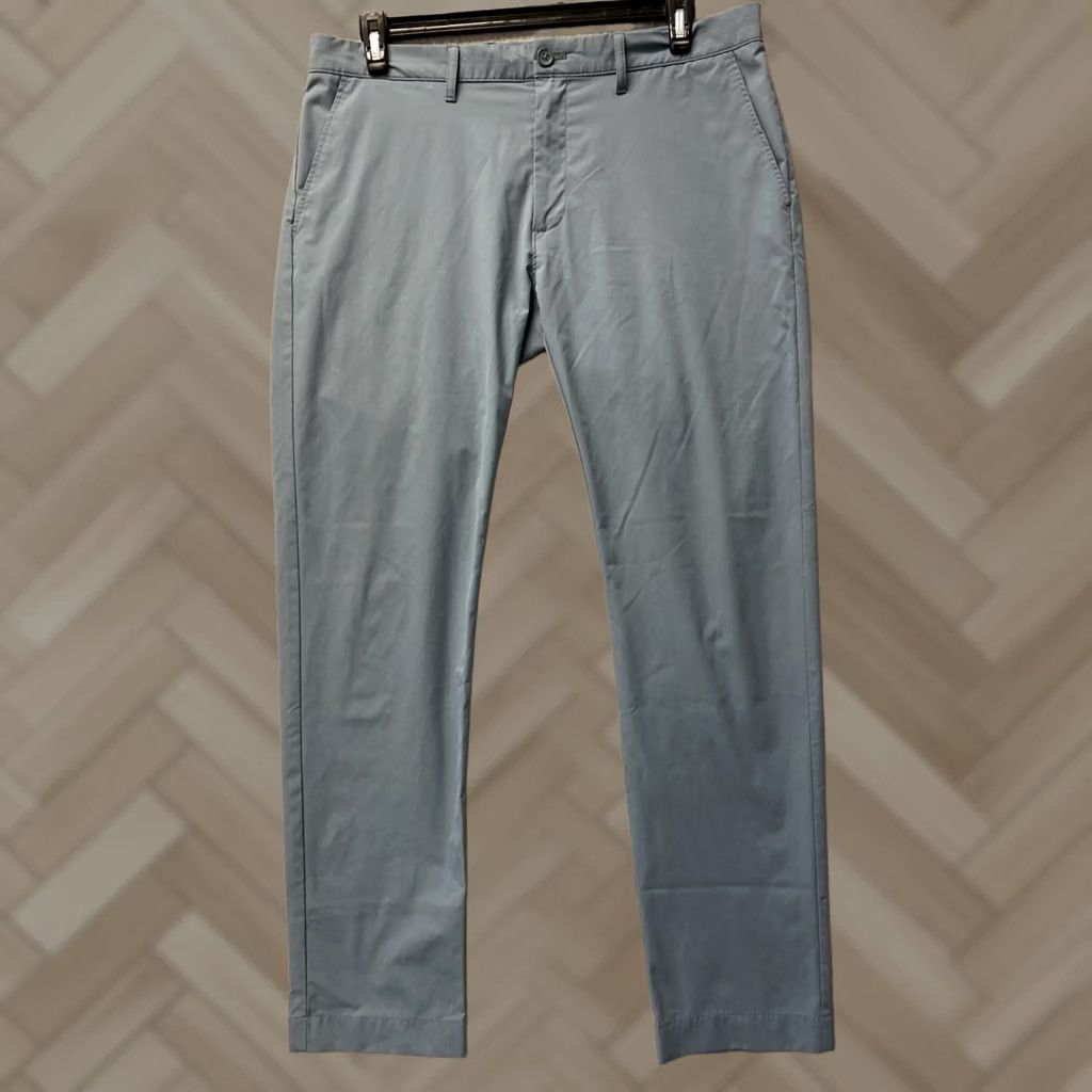 J.Crew J.CREW Chino Pants Mens 35x32 Glacier Stretch Pockets Casual Slim Fit /0870 Size US 35 - 1 Thumbnail