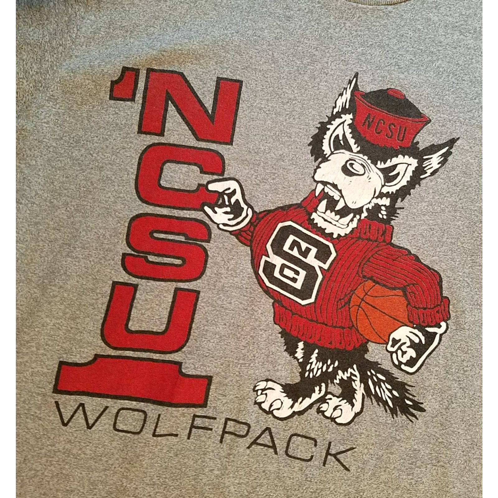 Vintage Vintage NCSU Wolfpack Shirt Large grey artex Cotton Blends Graphic Tee Size US L / EU 52-54 / 3 - 2 Thumbnail