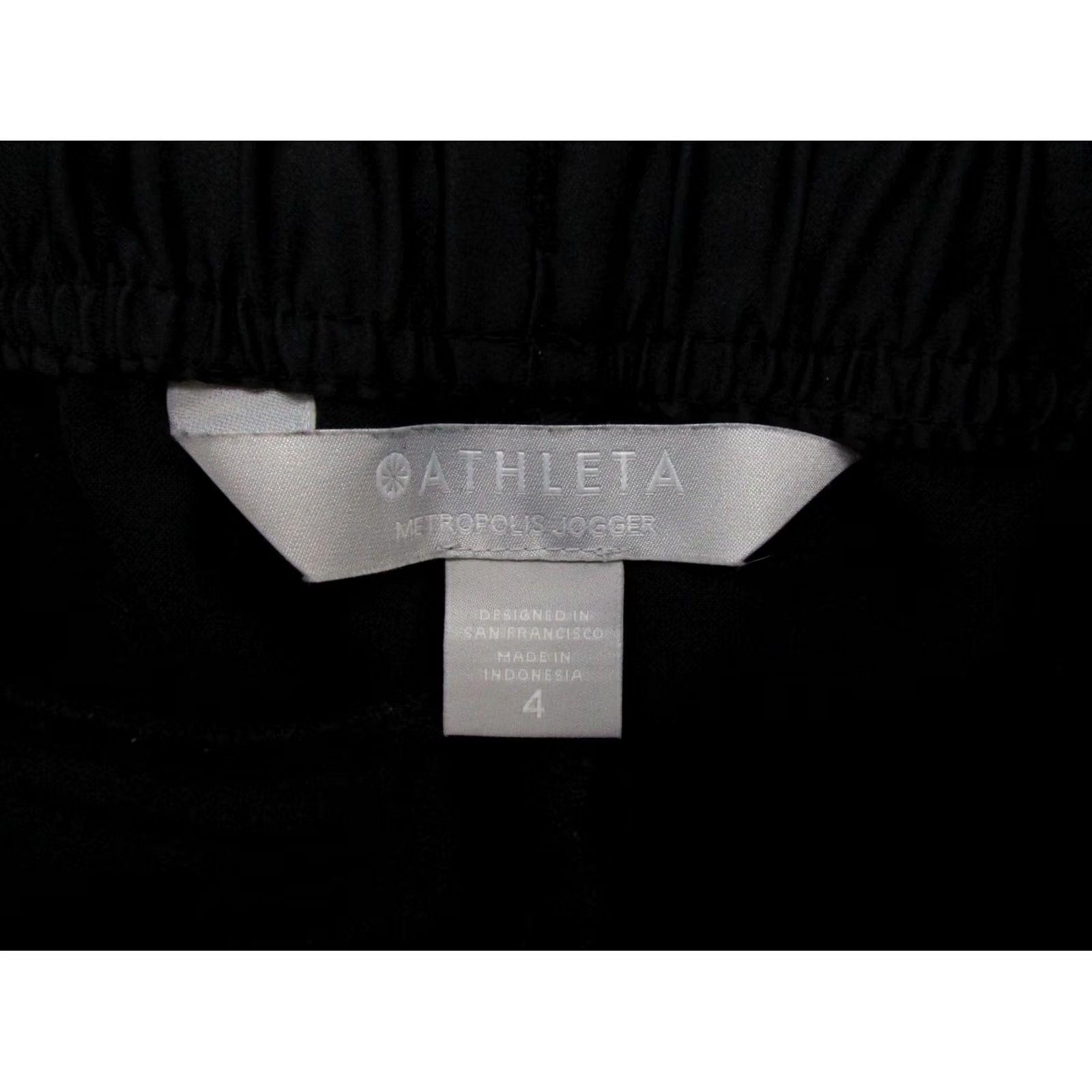 Athleta Athleta Black Metro Jogger Pants Women Size 4 Elastic Waist Pockets Tapered Athletic Jogger Size 27" / US 4 / IT 40 - 4 Thumbnail