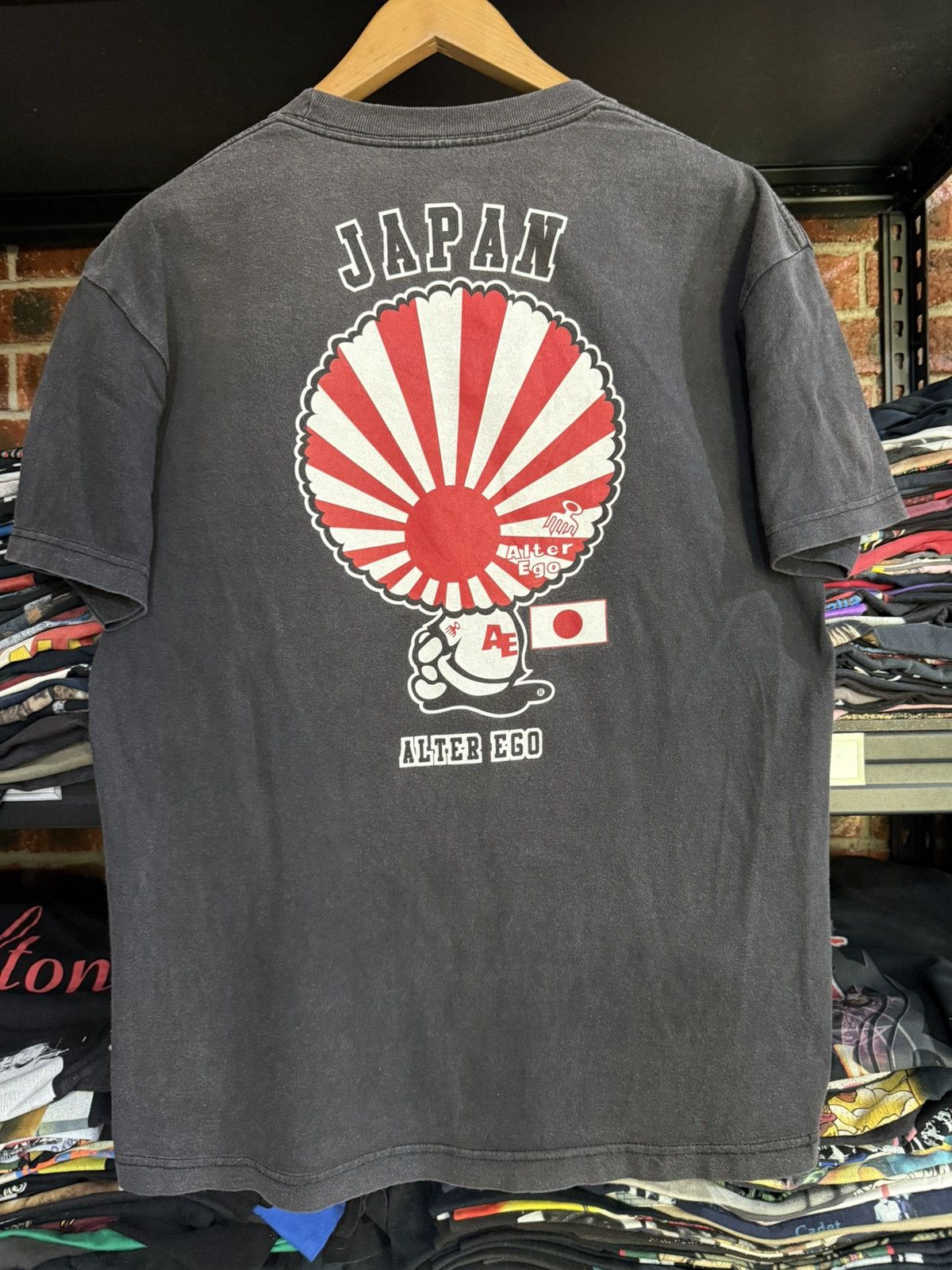 Thrashed Vintage Alter Ego Streetwear Japan Sun Faded Usa T