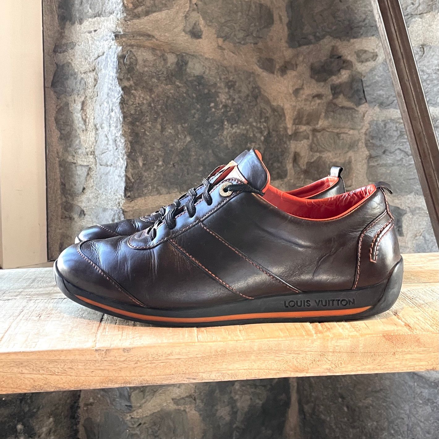 Louis Vuitton Louis Vuitton Chocolate Brown Leather Low-top Sneakers Size US 8 / EU 41 - 6 Thumbnail
