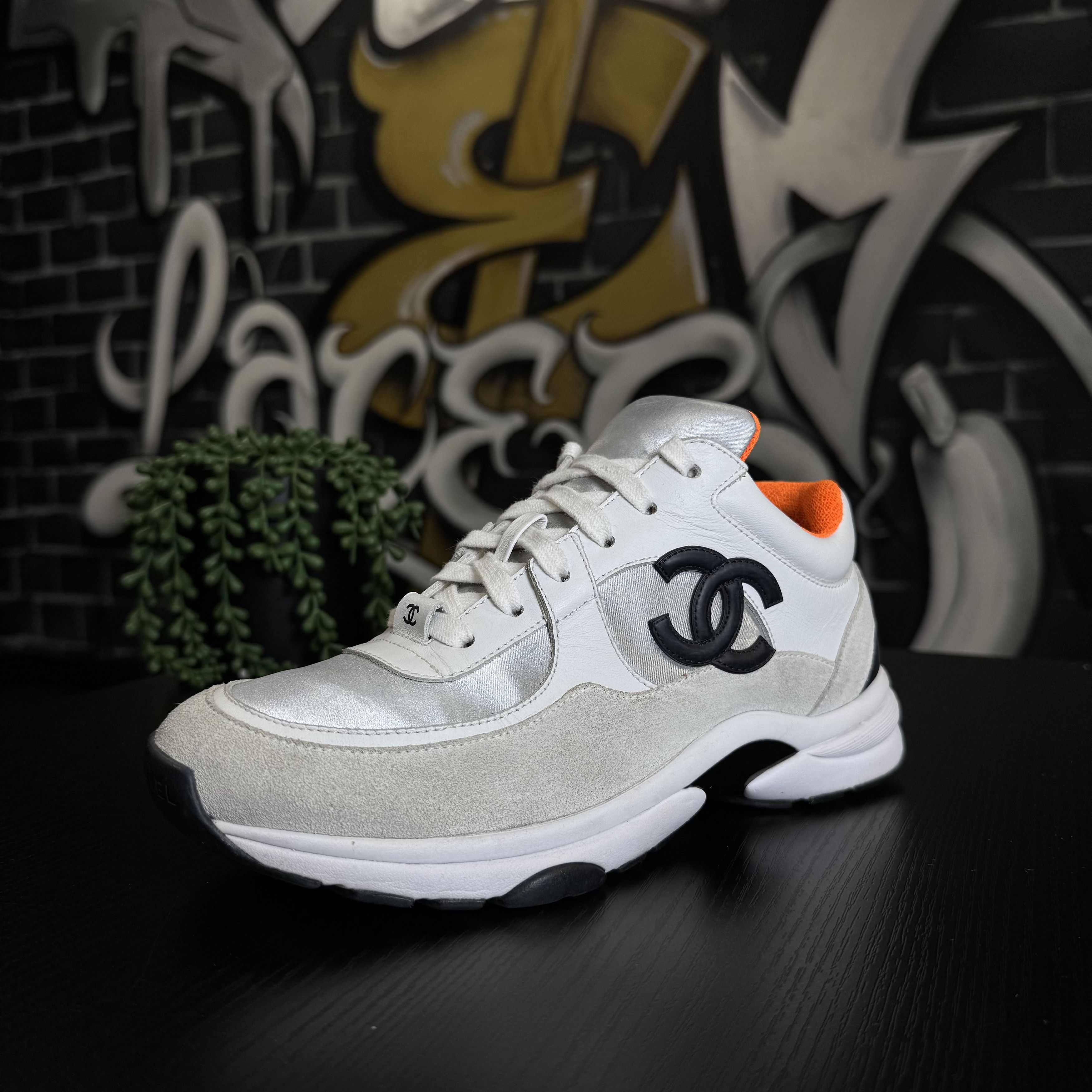 Chanel CHANEL TRAINER WHITE ORANGE Size US 5.5 / EU 38 - 1 Thumbnail