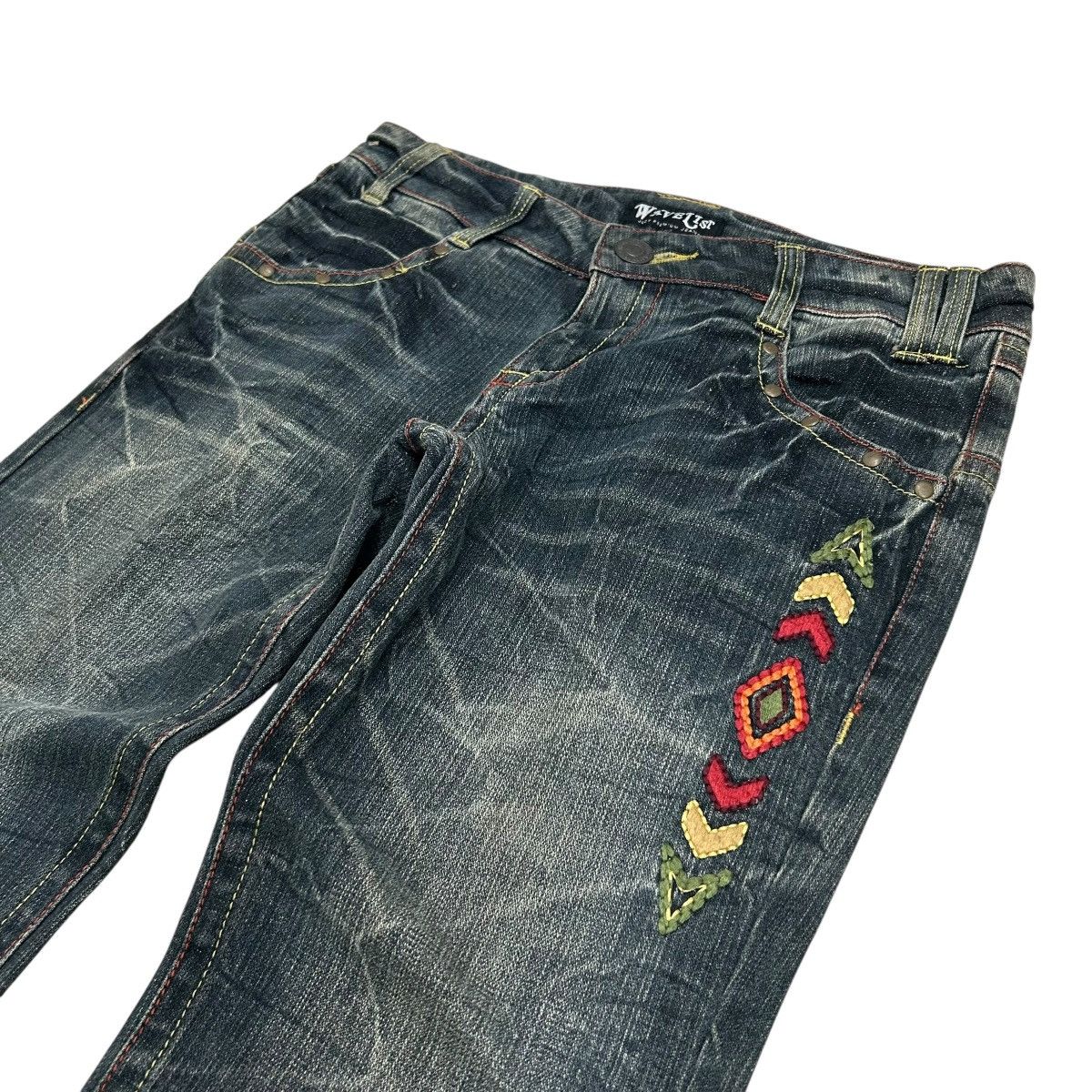 Hysteric Glamour Japanese Embroidered Jeans Clawn Marks Design Size 29" - 7 Thumbnail