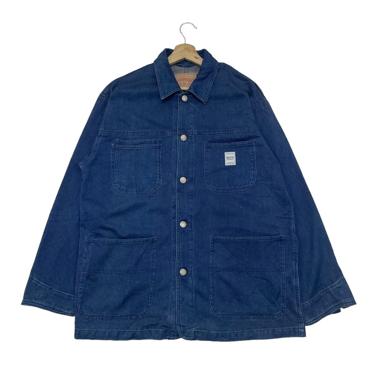 Band Tees Indigo Denim Jacket Elvis Presley Workwear Chore Jacket Size US M / EU 48-50 / 2 - 1 Thumbnail