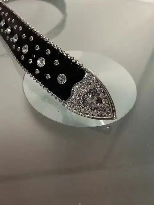 Japanese Brand Masumizu x Min Y2K Cross Rhinestone Belt Size ONE SIZE - 8 Thumbnail