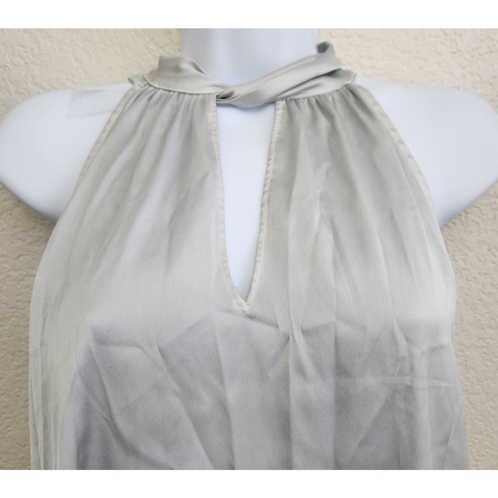 Other Worthington Silver Twisted Halter Neck Sleeveless Blouse XXL Size XXL / US 16-18 / IT 52-54 - 2 Thumbnail