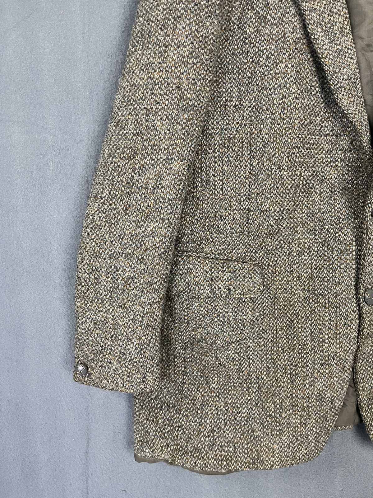 Harris Tweed × Vintage Vintage Made in Britain Wool Blazer Harris Tweed Handwoven Size 44R - 4 Thumbnail