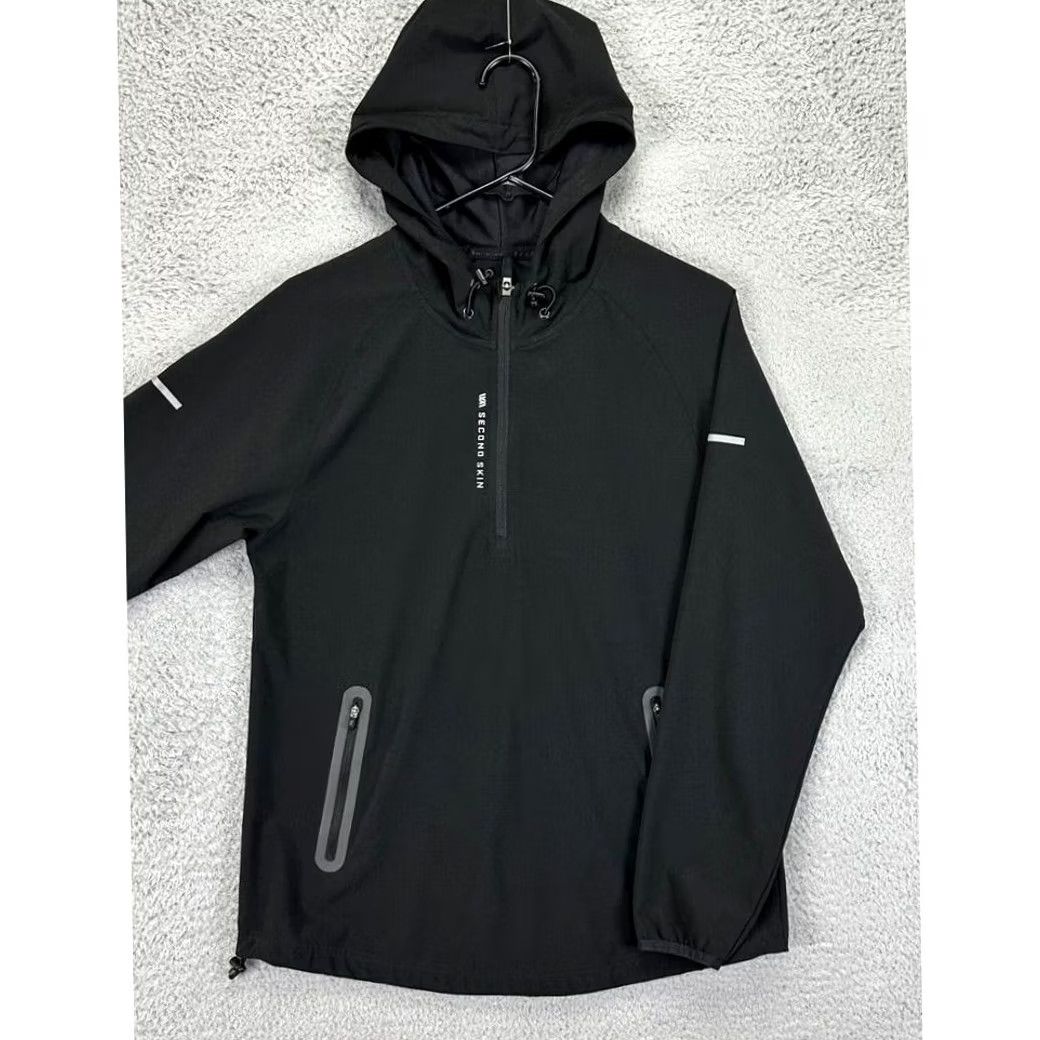 Skin Second Skin Pullover Hoodie Jacket Womens Small Black 1/4 Zip Activewear Casual Athletic Short Sleeve N/A Size S / US 4 / IT 40 - 2 Thumbnail