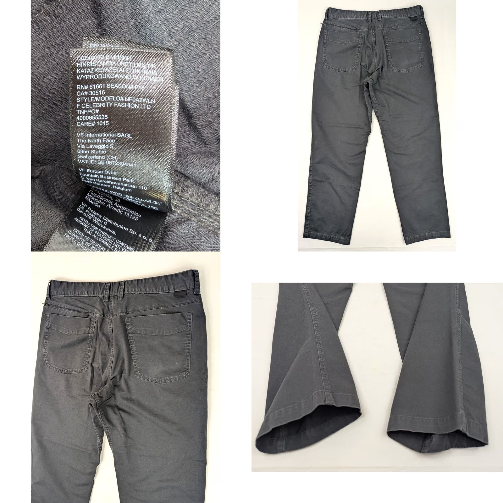 The North Face The North Face Pants Straight Twill Cotton Blend Pants Men 34 Short Gray Size US 34 / EU 50 - 8 Thumbnail