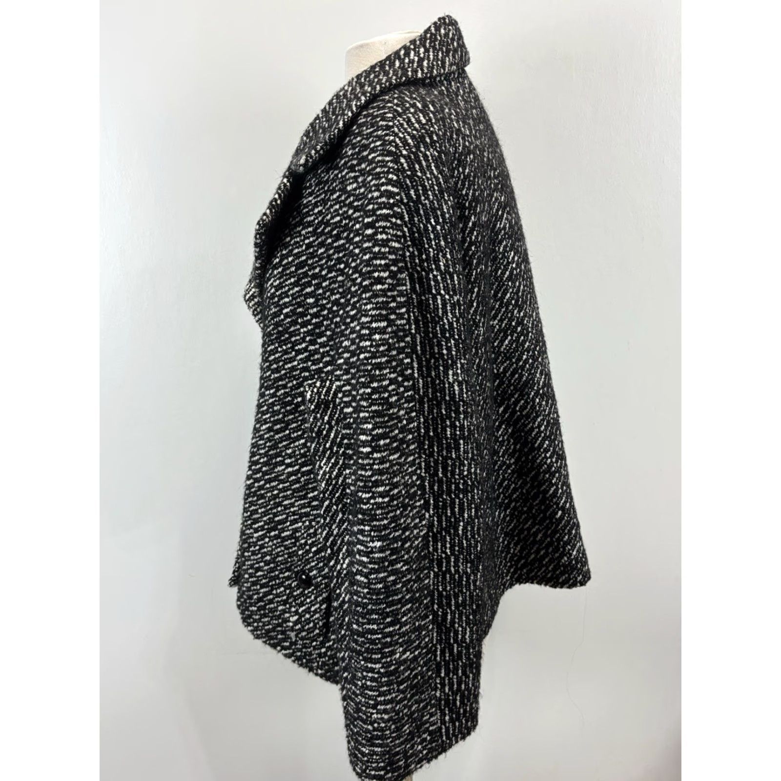 Talbots TALBOTS Plus Size 22W Wool Blend Jacket Black White Tweed Lined Career Womens Size 3XL / US 20-22 - 2 Thumbnail