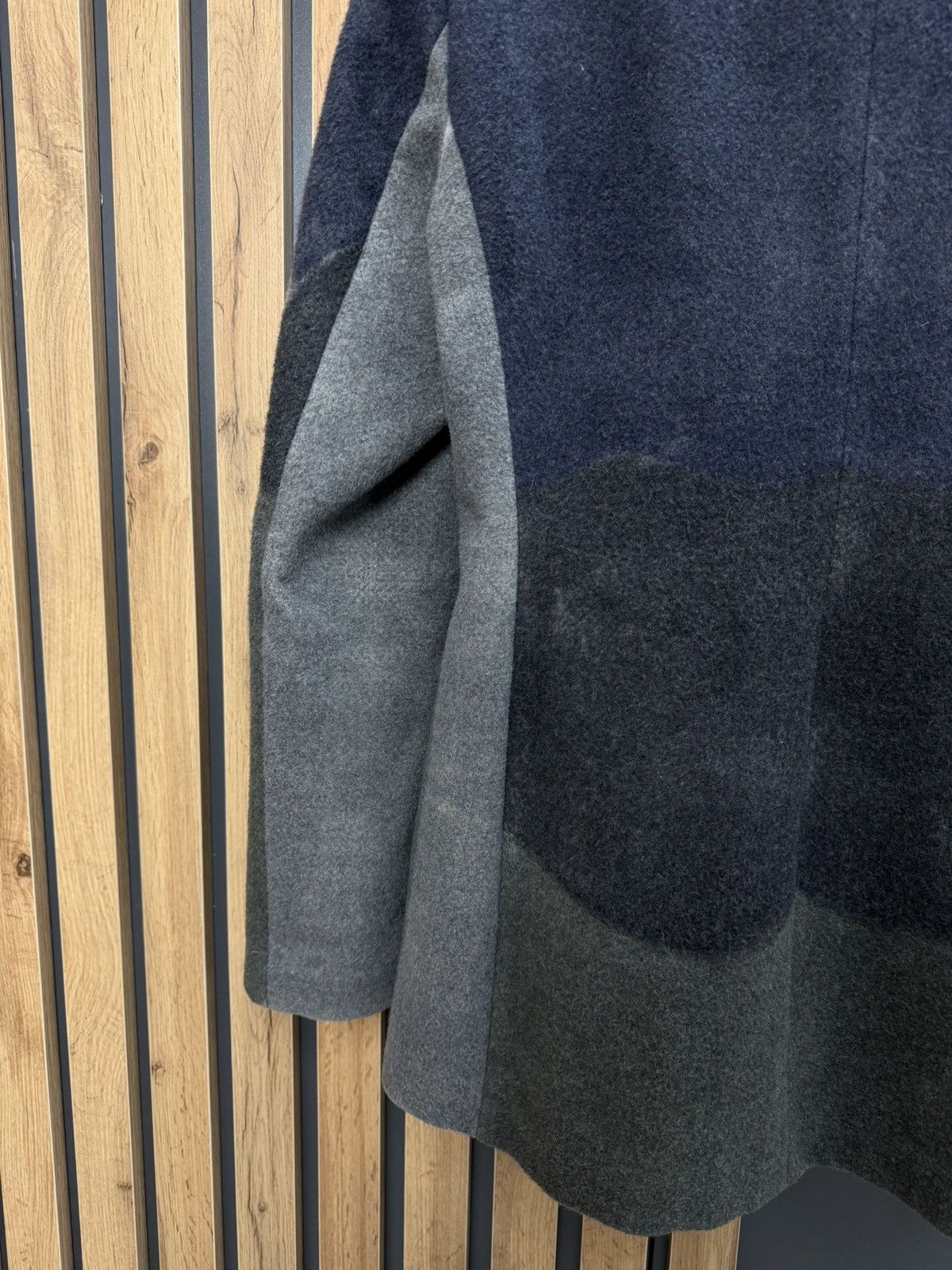Jil Sander Jil Sander Women Wool Coat Grey Navy Colorblock Size 42 Size M / US 6-8 / IT 42-44 - 16 Thumbnail