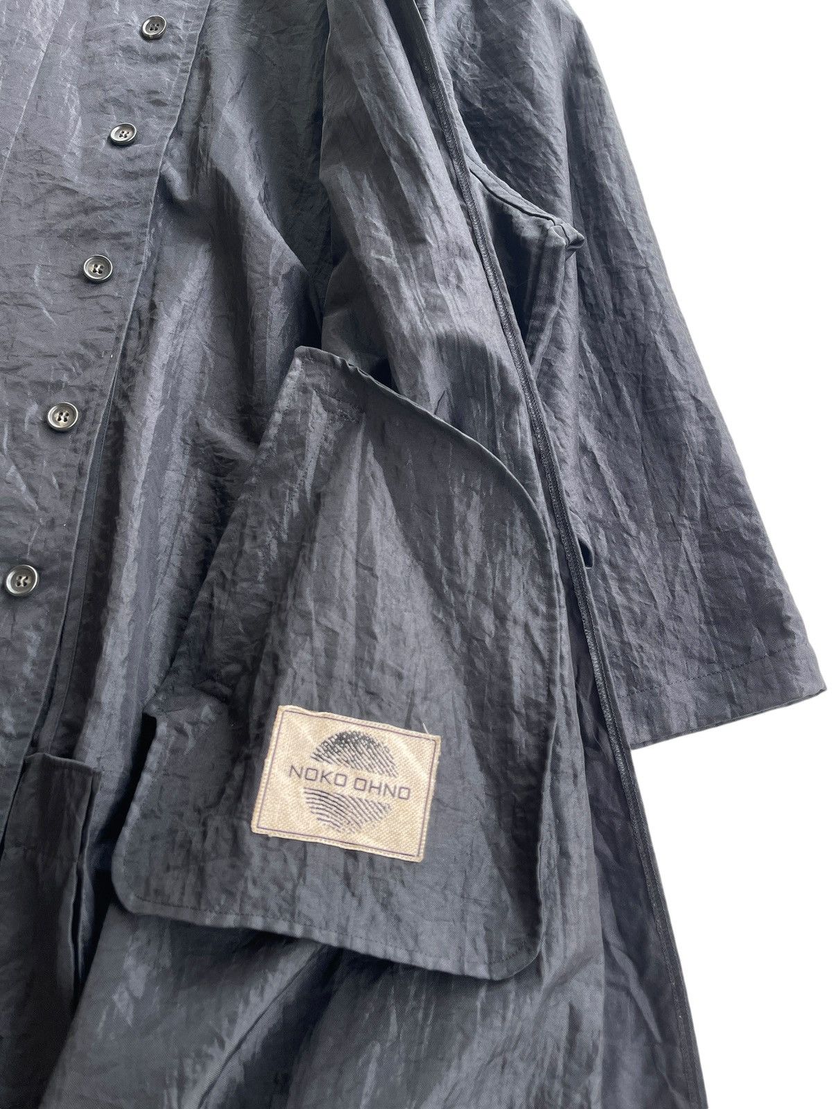 Issey Miyake 80s Japanese Noko Ohno Minimal Lightweight Nylon Trench Coat Size US L / EU 52-54 / 3 - 6 Thumbnail