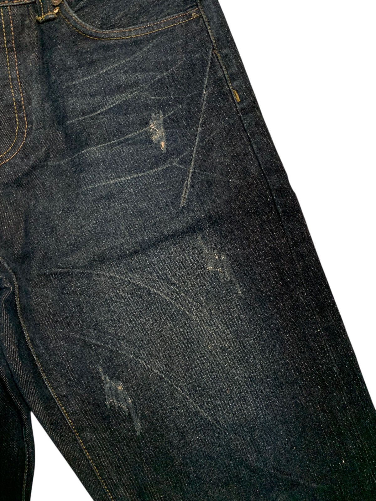 Evisu EVISU SEAGULL SELVEDGE 13OZ BUTTON FLY SHORT DENIM Size US 33 - 13 Thumbnail