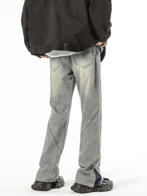 Japanese Brand × Jean American style slit zipper high street retro bootcut jeans Size US 32 / EU 48 - 4 Thumbnail