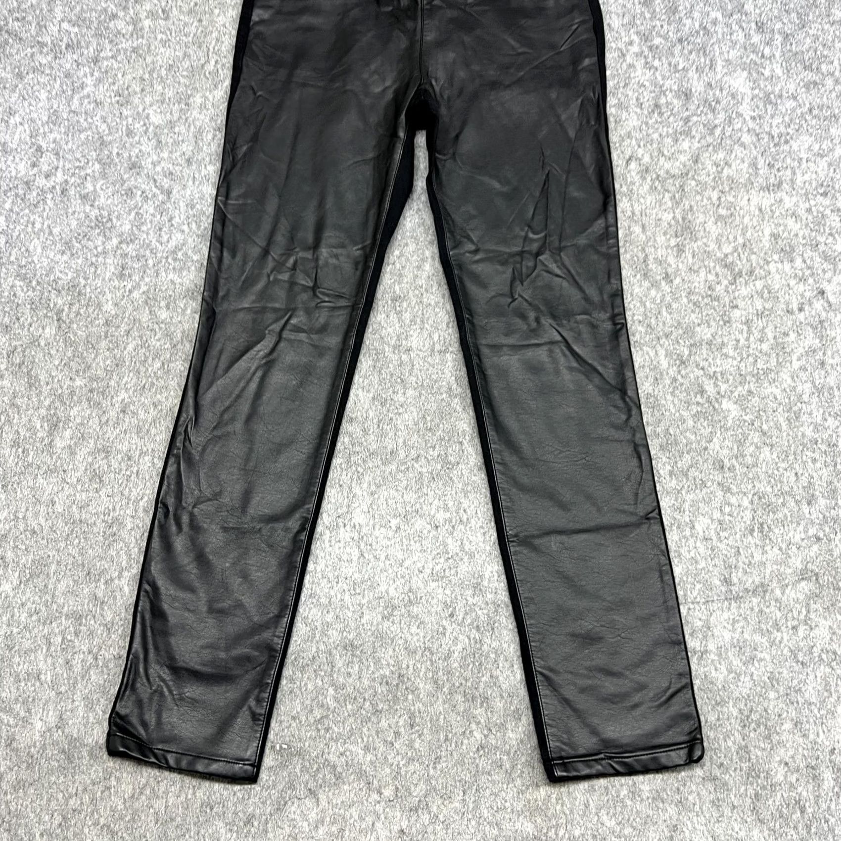 Ralph Lauren Lauren Ralph Lauren Pants Womens 6 Black Faux Leather Front Jegging Leggings Shirt? Size 28" / US 6 / IT 42 - 7 Thumbnail