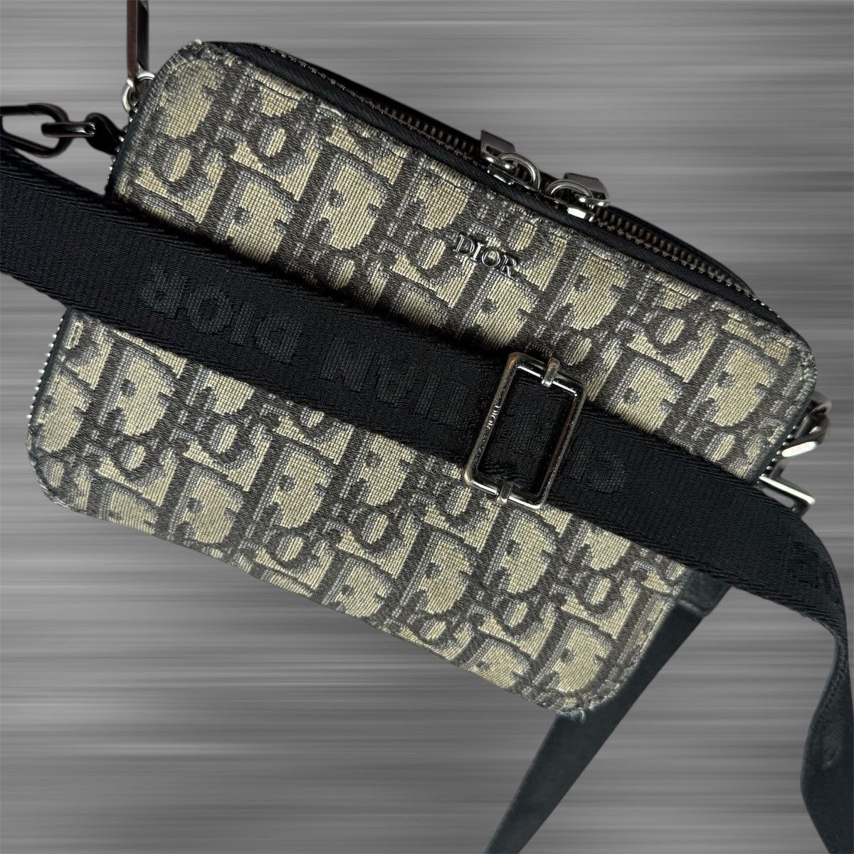 Dior Dior 2020 Oblique Jacquard Zipped Pouch Crossbody Size ONE SIZE - 5 Thumbnail