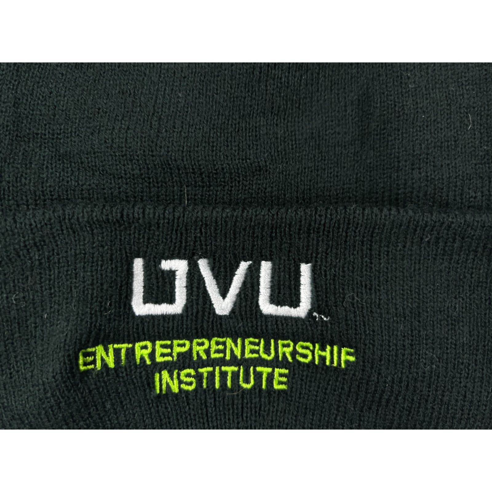 Port & Company UVU Entrepreneurship Institute Beanie Toque Adult Black Knit Acrylic Poly Lined One Size Size ONE SIZE - 2 Thumbnail