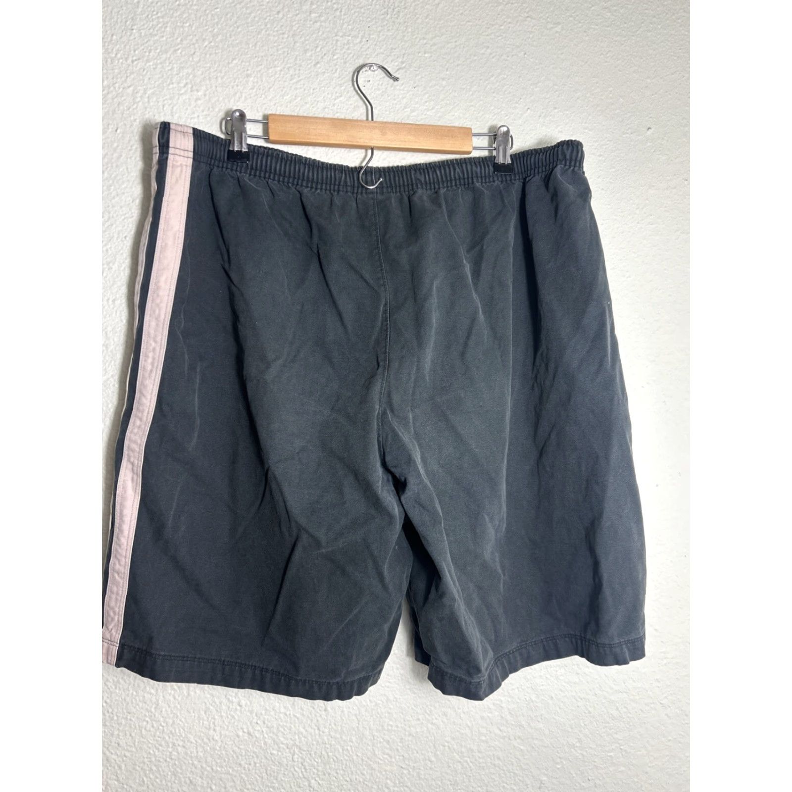 Nike VINTAGE Y2K Nike Mens XL Navy White Drawstring Shorts Cotton Green Swoosh 40x11 Size US 36 / EU 52 - 7 Thumbnail