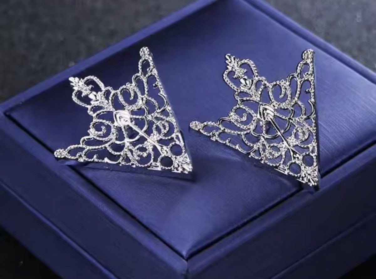 Jewelry WESTERN Gothic Filigree Collar Tips Size ONE SIZE - 4 Thumbnail