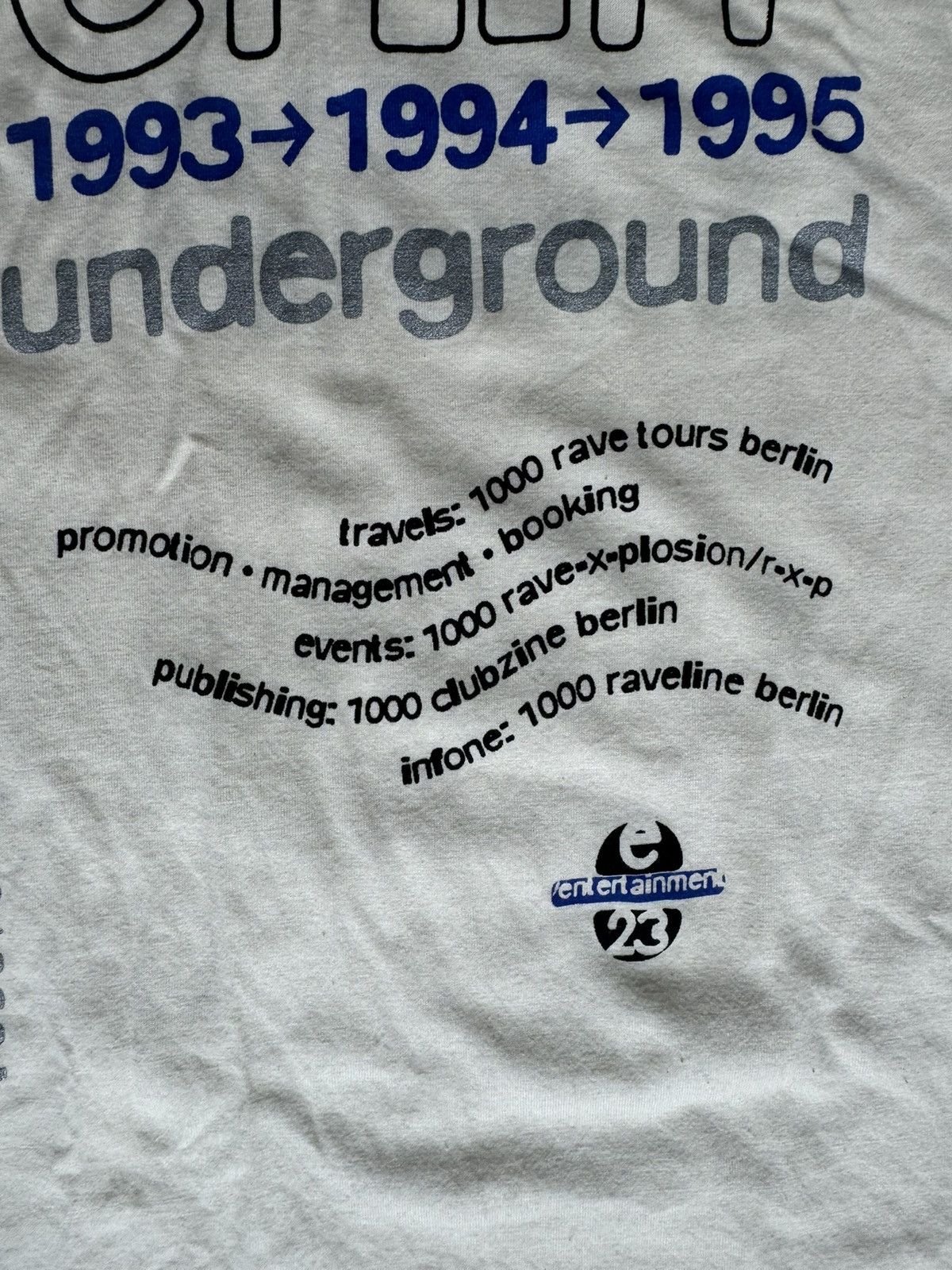 Vintage VTG 1995 PASH Berlin Underground Techno Longsleeve 1000 Size US L / EU 52-54 / 3 - 14 Thumbnail
