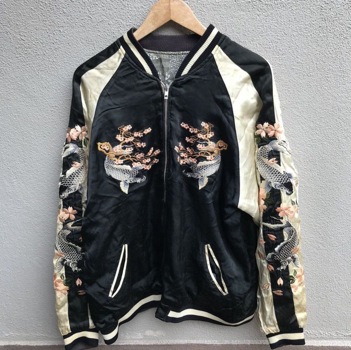Japanese Brand Vintage SUKAJAN embroidery reversible jacket japanese motif Size US XL / EU 56 / 4 - 5 Thumbnail