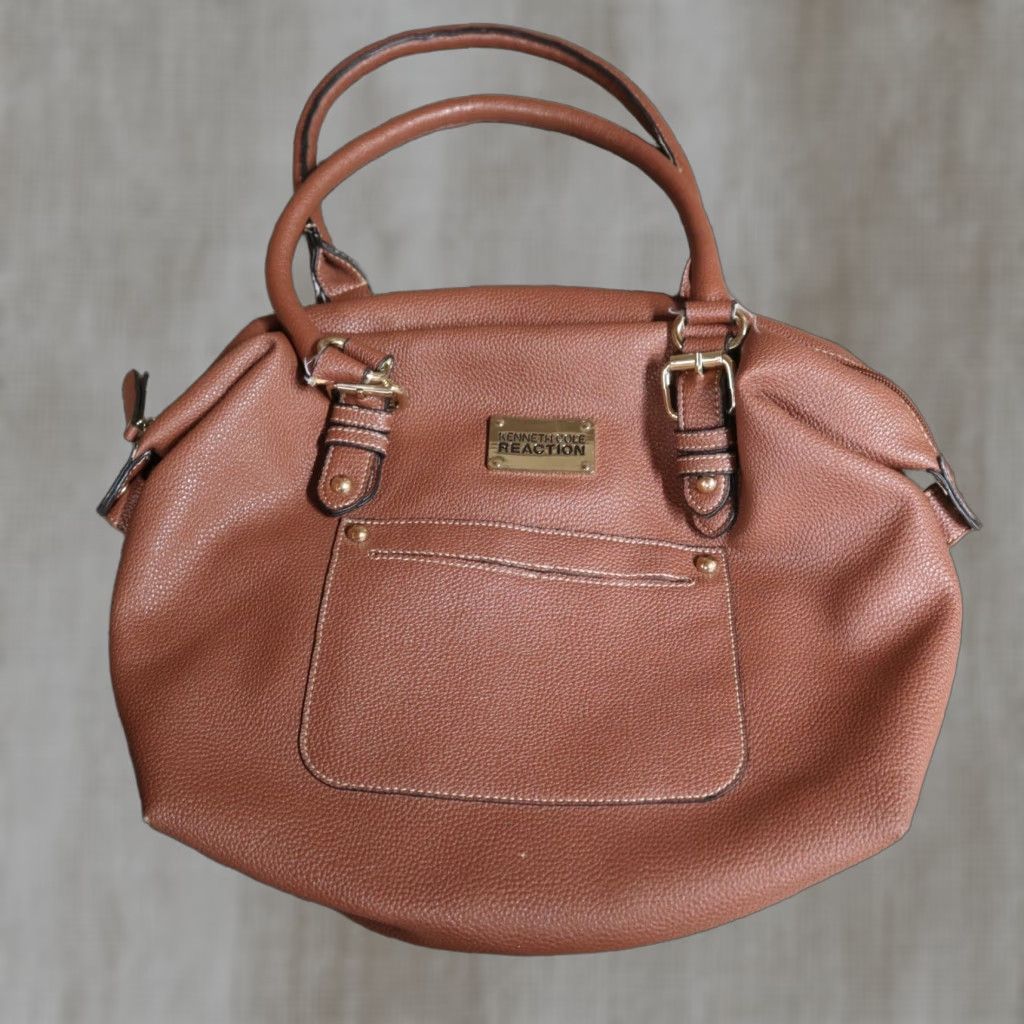 Kenneth Cole VINTAGE Kenneth Cole Brown Reaction Zip Hobo Shoulder Bag Purse Size ONE SIZE - 1 Thumbnail