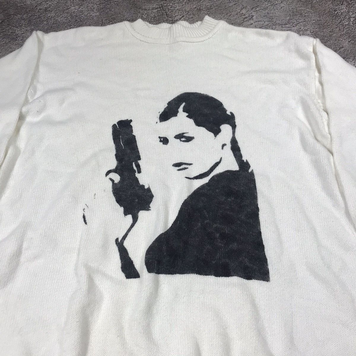 Vintage Vintage 90s Y2K Graphic Sweatshirt Gun Girl Oversized Grunge Size S / US 4 / IT 40 - 2 Thumbnail