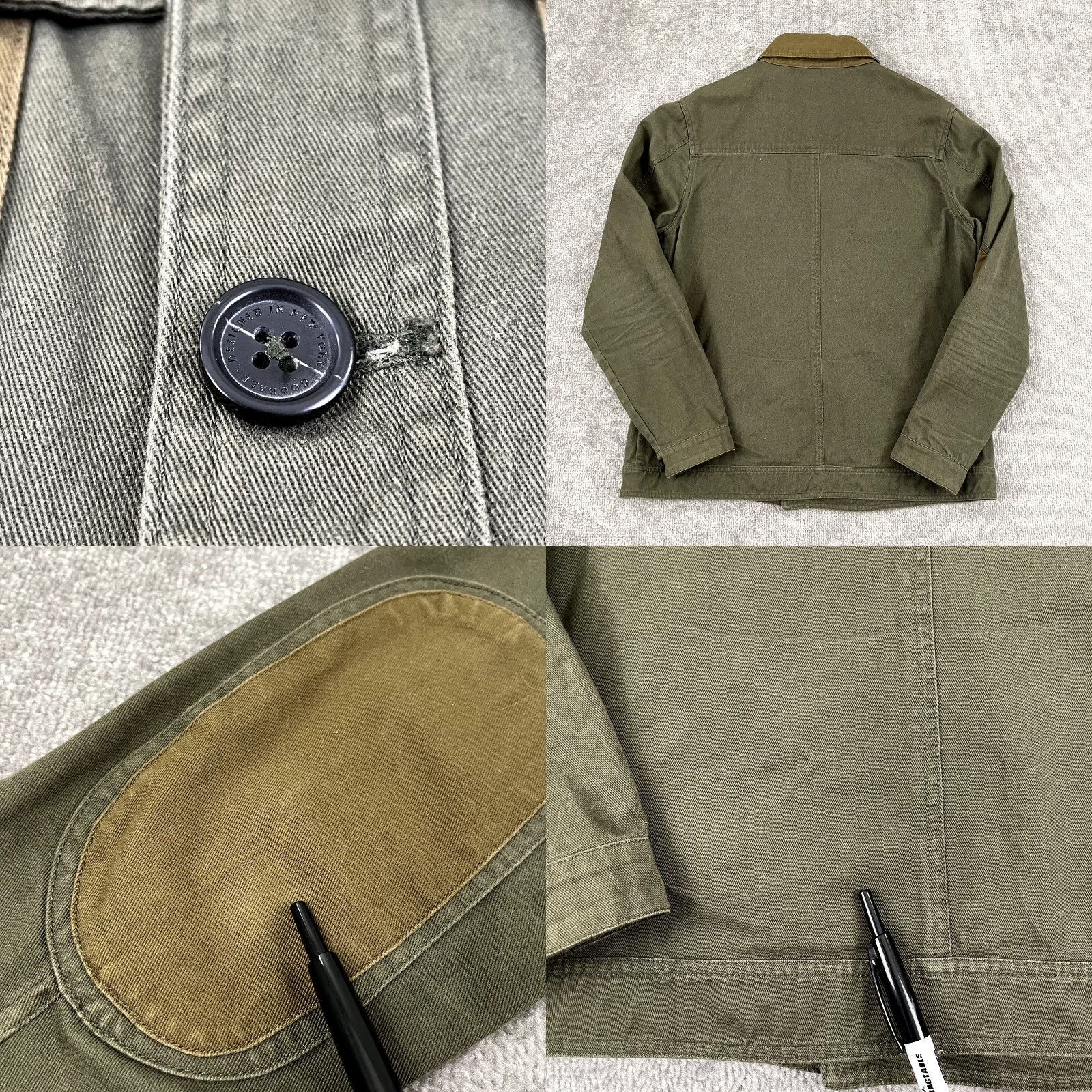 Vintage GOODALE Jacket Mens Medium Green Canvas Elbow Patch Workwear Chore Utility Coat Size US M / EU 48-50 / 2 - 8 Thumbnail