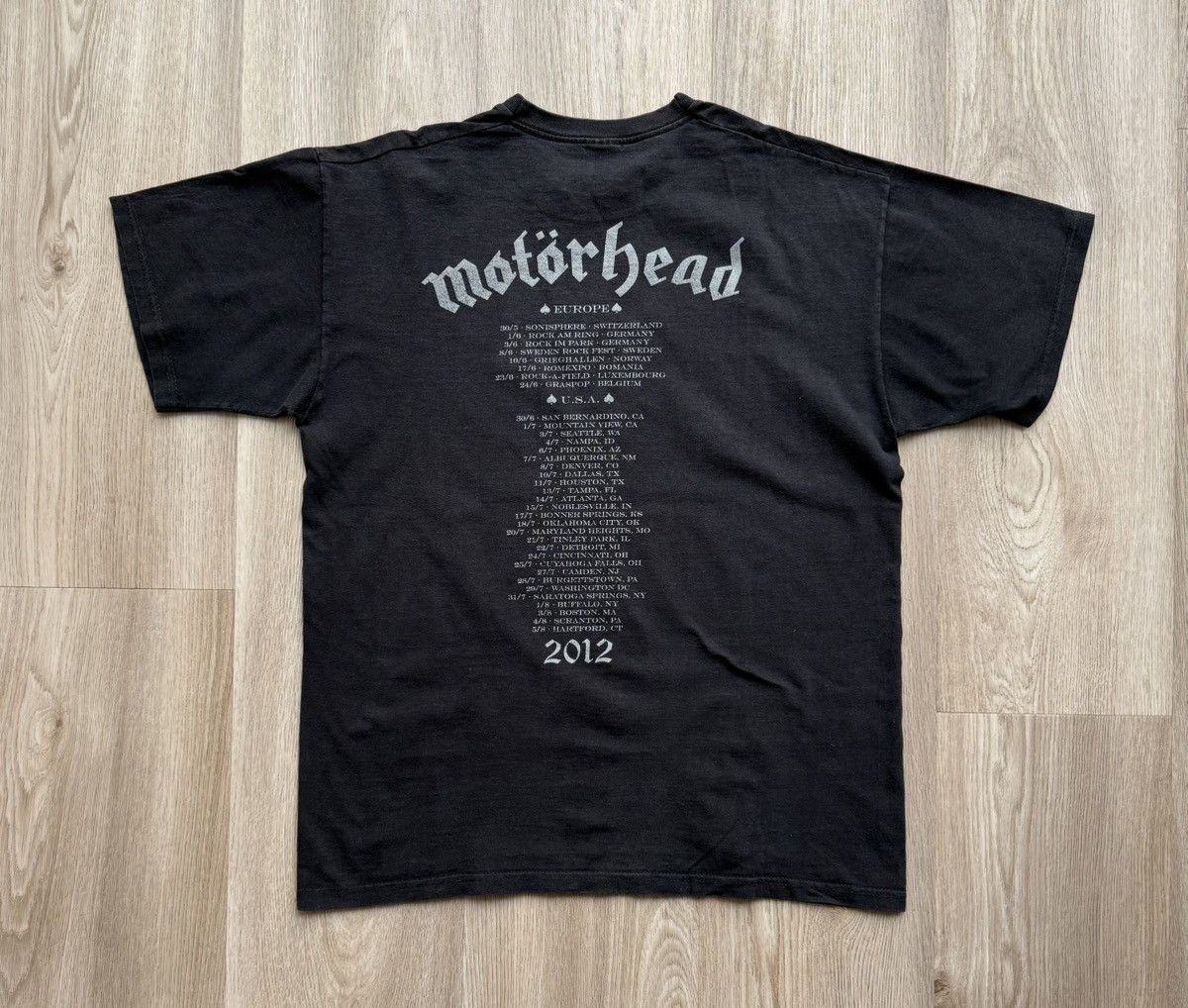 Band Tees Motorhead 2012 Europe Tour Rock Band T-Shirt Tee Size US M / EU 48-50 / 2 - 8 Thumbnail