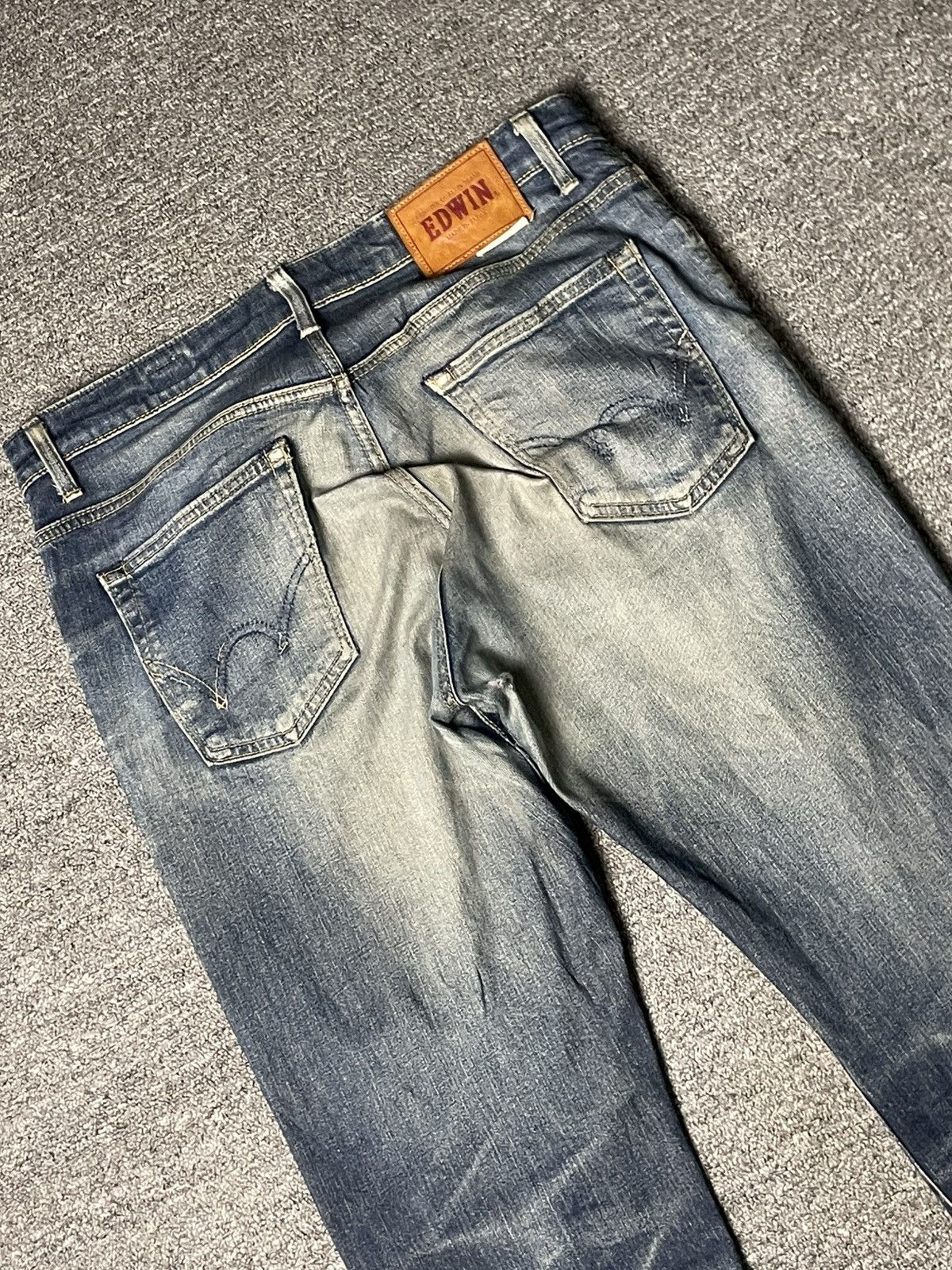 Edwin × Japanese Brand × Vintage Vintage EDWIN Selvedge Dirty Jeans (91) Size US 32 / EU 48 - 13 Thumbnail