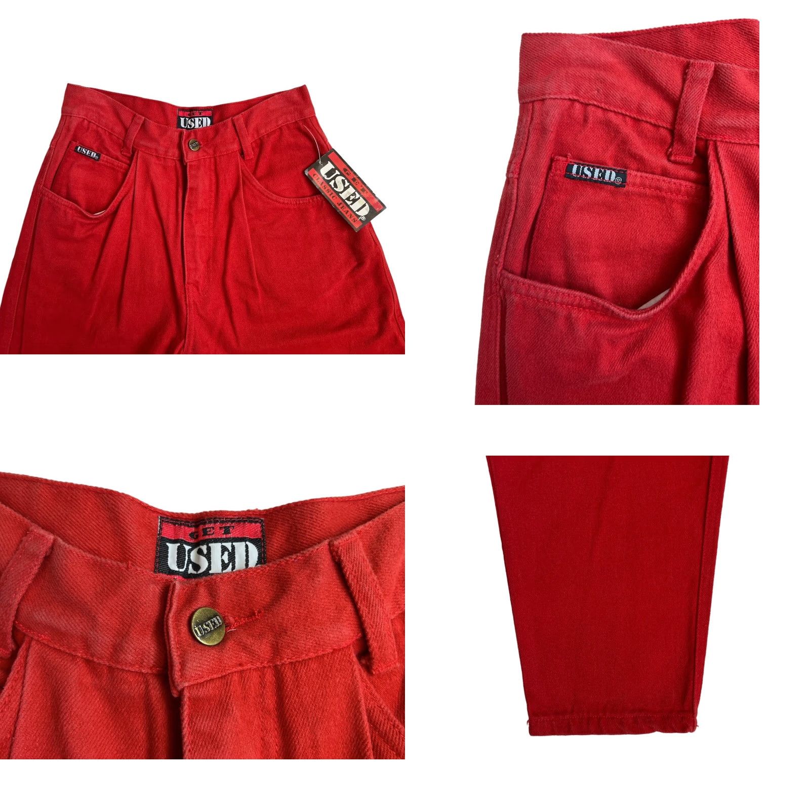 Vintage VINTAGE Get Used Jeans Mens 30 Red 90s Deadstock NOS NWT Modern "Jeans" Size US 30 / EU 46 - 8 Thumbnail