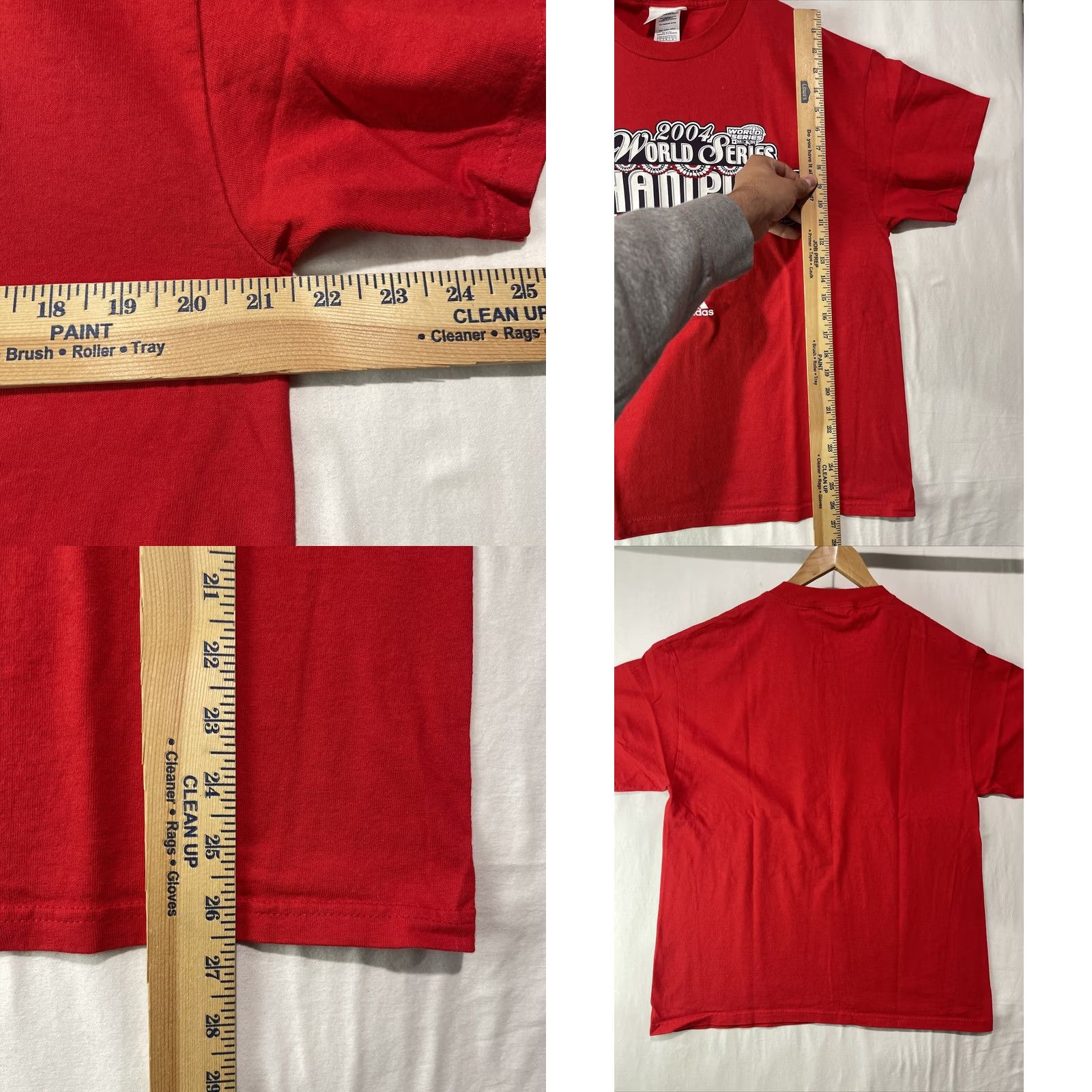 Adidas Adidas Boston Red Sox 2004 MLB World Series Champions T-Shirt Adult Large Red Shirt Men Logo Graphic Print Baseball-MLB World Series 2004 Size US L / EU 52-54 / 3 - 8 Thumbnail