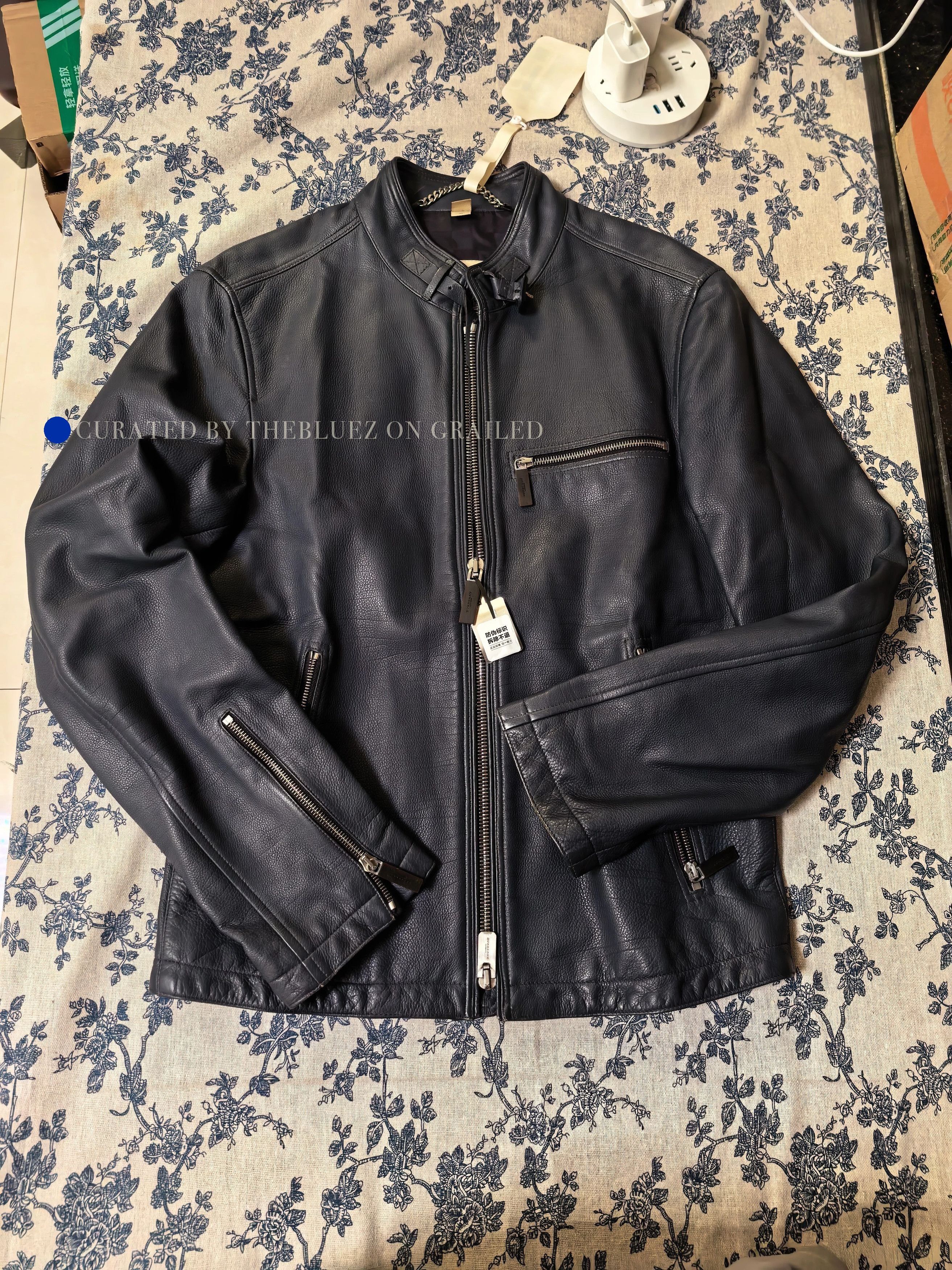 Burberry Black Cowhide Biker Jacket, Size S Size US S / EU 44-46 / 1 - 1 Thumbnail