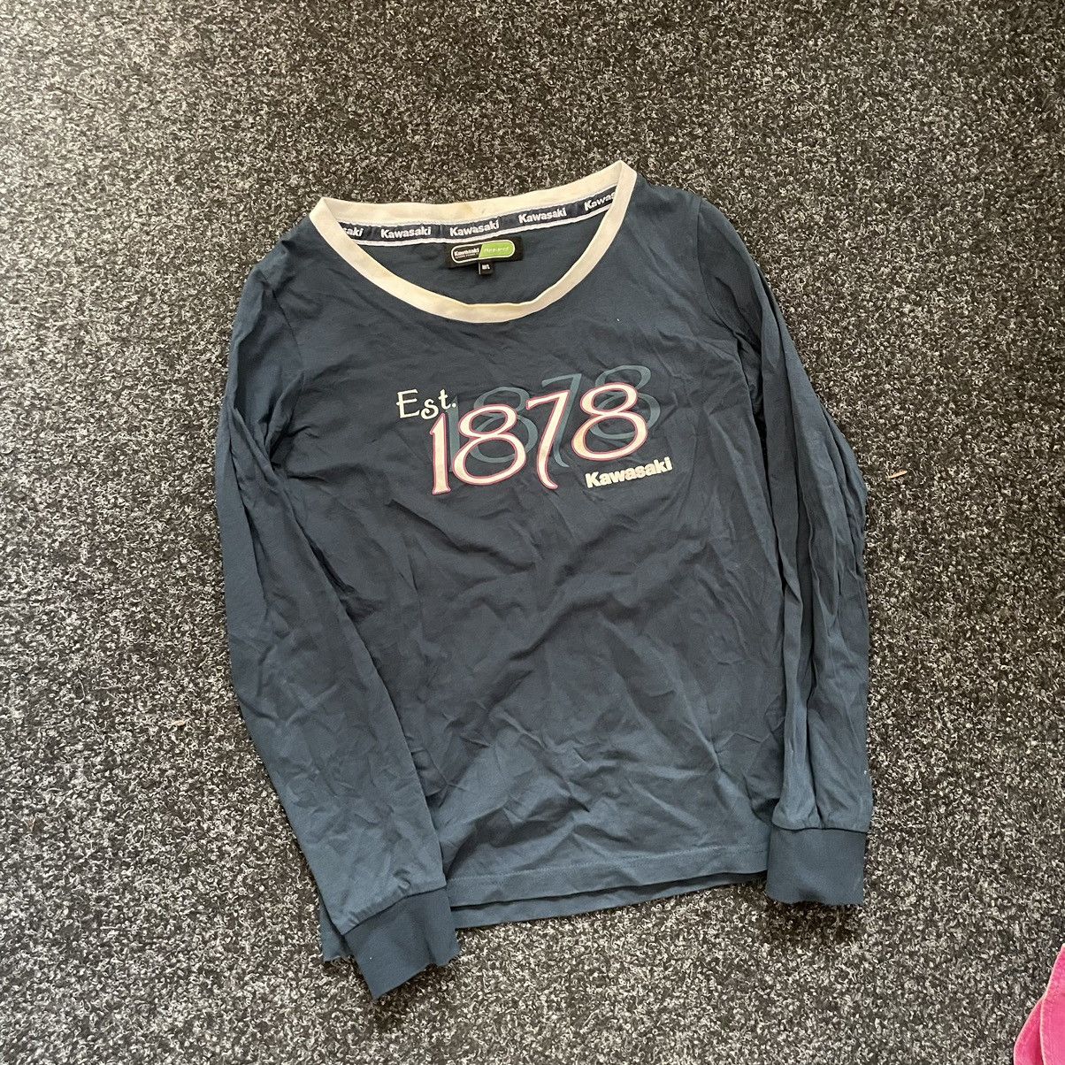 Vintage 90s Kawasaki japan longsleeve tee shirt nascar moto racing Size M / US 6-8 / IT 42-44 - 1 Thumbnail