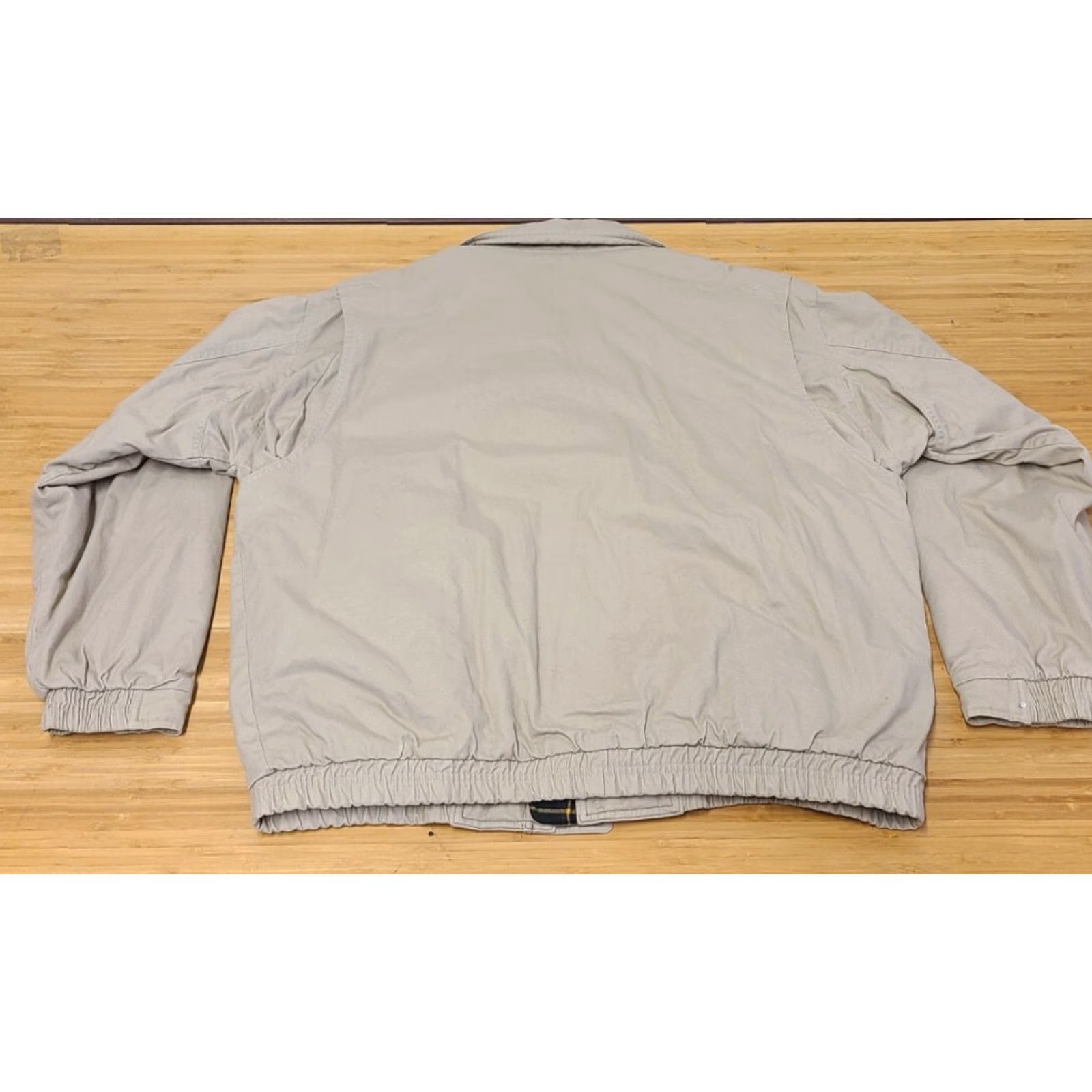 Lands' End Lands' End Jacket Men L Khaki Canvas Lined Overcoat Field Coat Portable Pockets Mid-Length Button Front Size US L / EU 52-54 / 3 - 5 Thumbnail