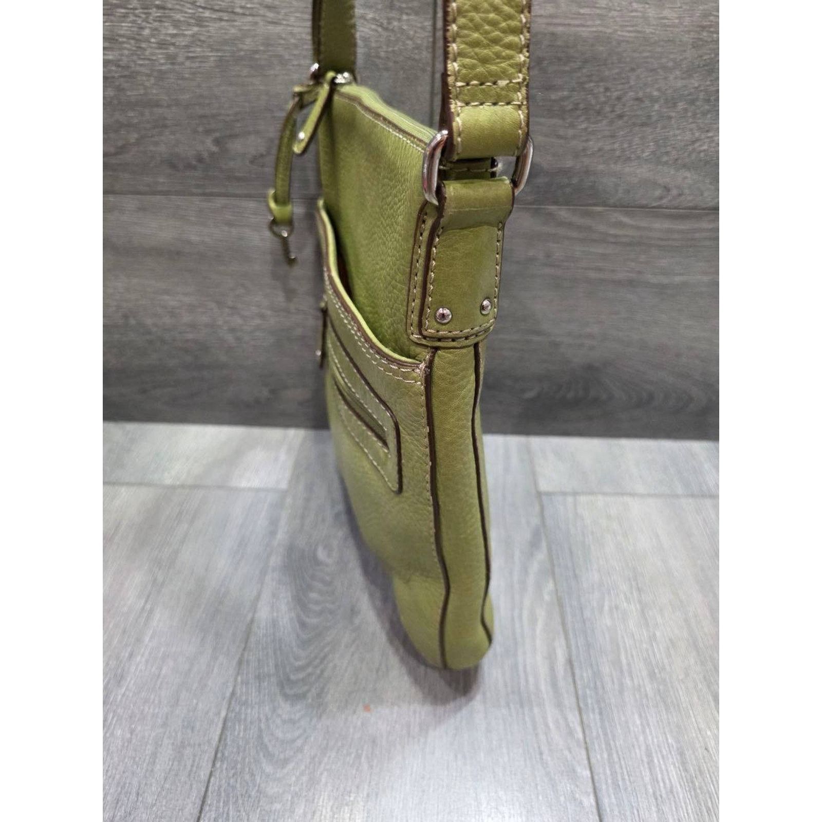 Fossil Pebbled Green Bag B000445 Size ONE SIZE - 9 Thumbnail