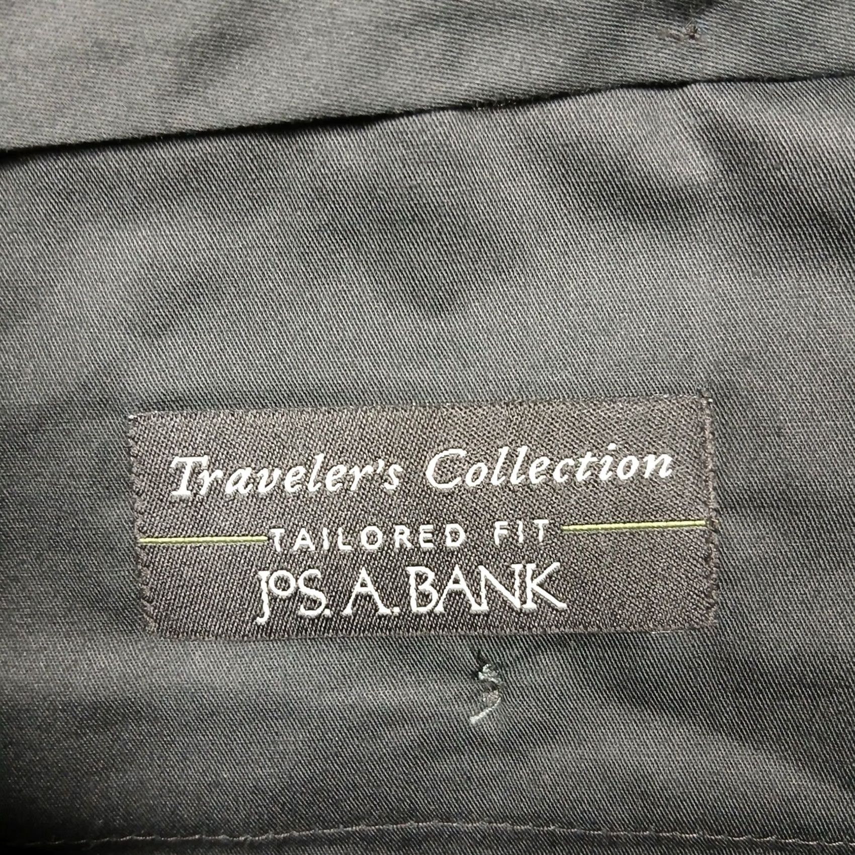 Jos. A. Bank Jos. A. Bank Traveler's Collection Wool Dress Pants Gray Men's 35R Tailored Fit Size US 35 - 3 Thumbnail