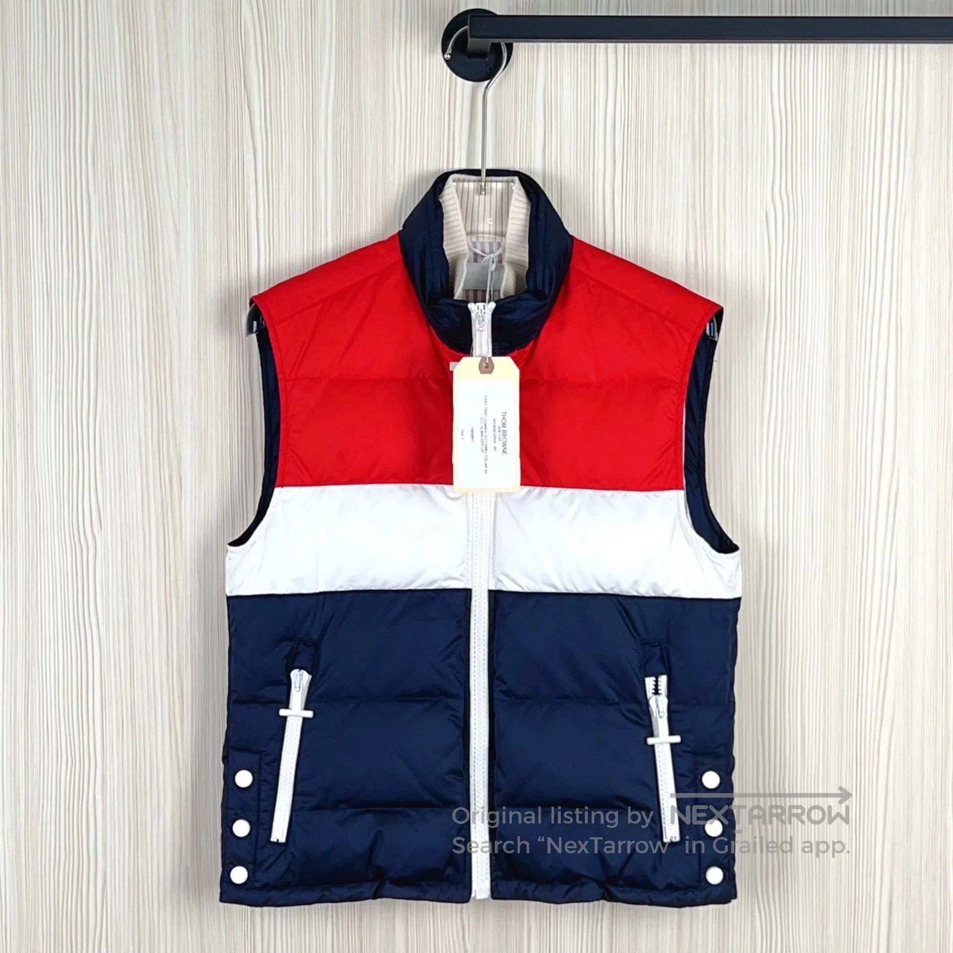 Moncler Genius thom browne sleeveless color-blocked vest. Size US XS / EU 42 / 0 - 1 Thumbnail