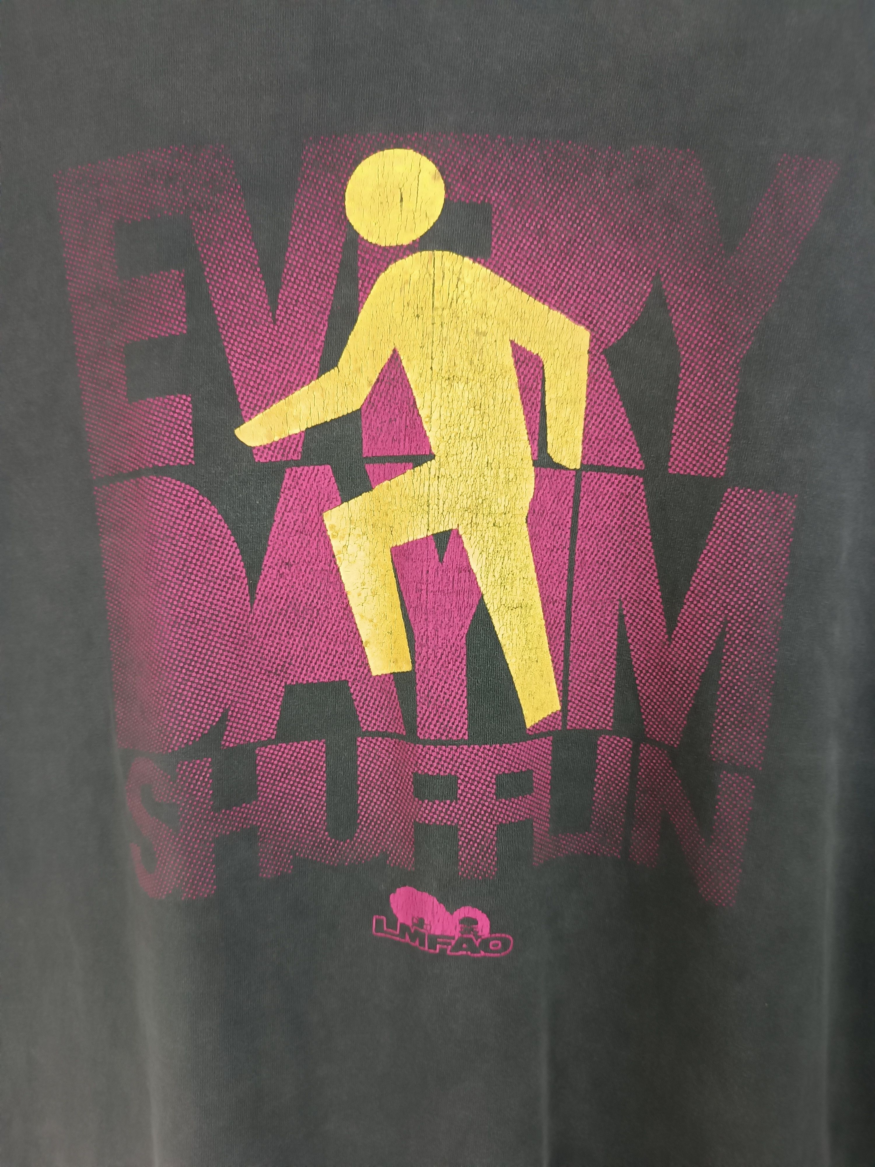 Band Tees THRASHED FADED VINTAGE Y2K LMFAO EVERYDAY IM SHUFFLIN GUETTA Size US L / EU 52-54 / 3 - 8 Thumbnail