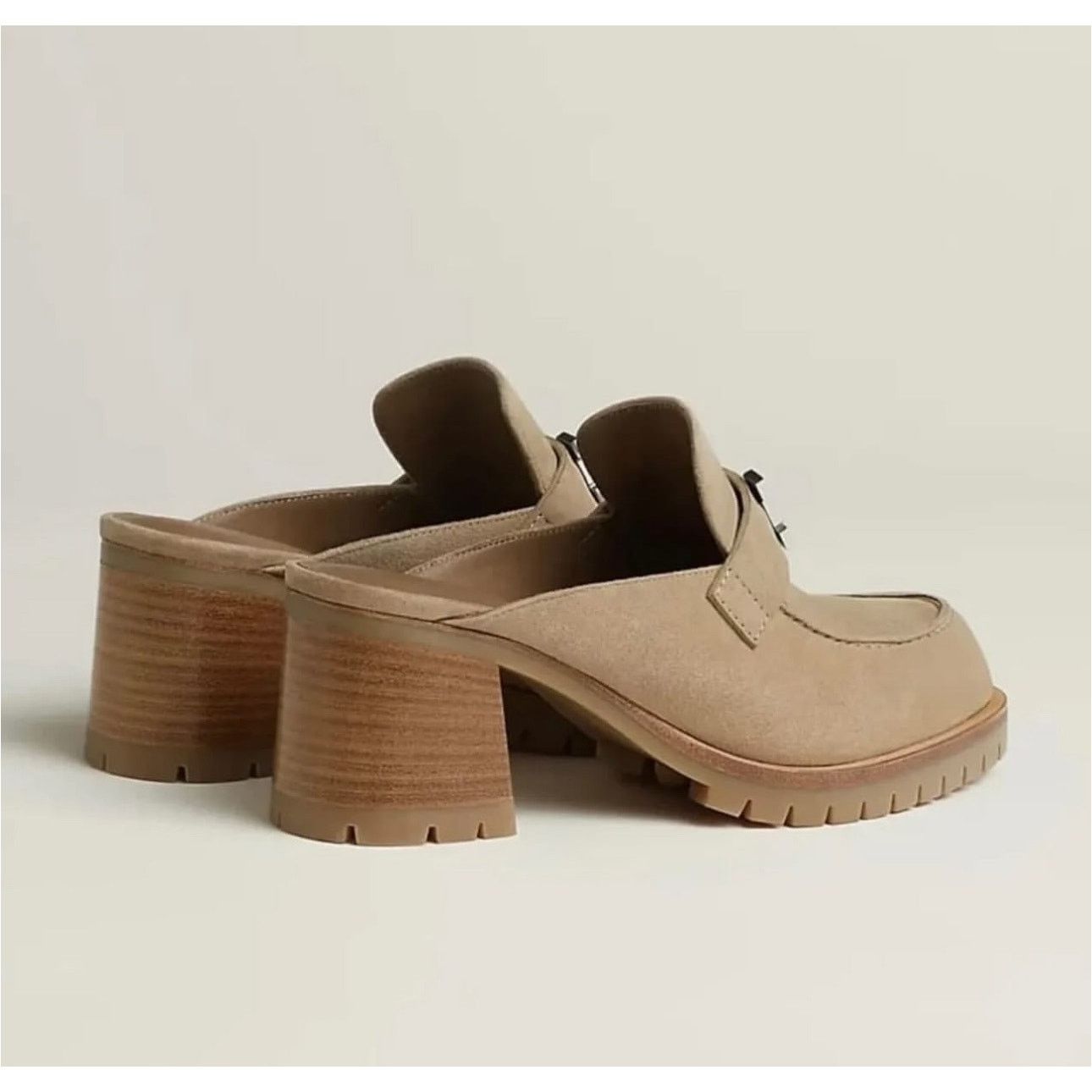 Hermes Hermès Flore 60 Suede Mules Sz.40.5 Size US 10.5 / IT 40.5 - 4 Thumbnail