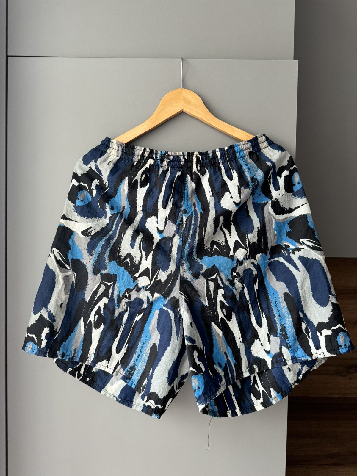 Nike × Vintage 90s Nike All Over Abstract Print Swim Shorts Lined Size US 38 / EU 54 - 3 Thumbnail
