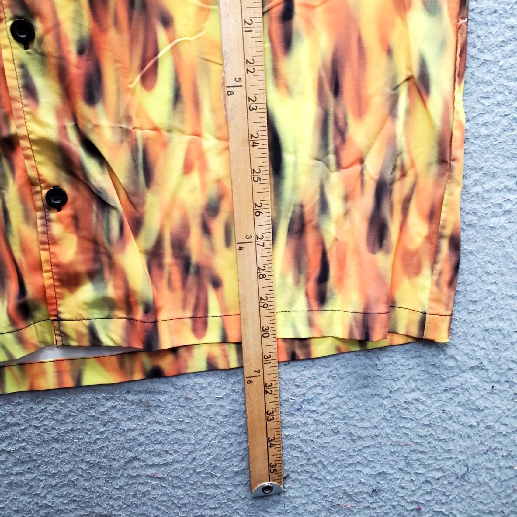 Vintage Benny's Flames Mens XL Multi Stretch Short Sleeve Collar Button-Up Shirt Size US XL / EU 56 / 4 - 3 Thumbnail