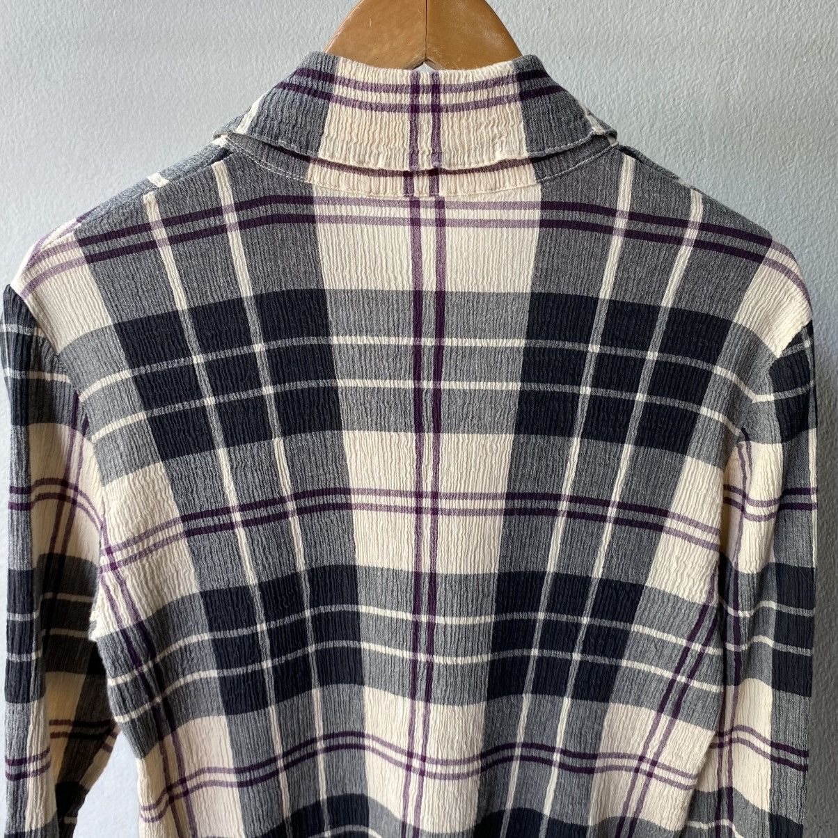 Tsumori Chisato Tsumori Chisato Multi-Color Stretch Check Pleated Shirt Size US S / EU 44-46 / 1 - 7 Thumbnail
