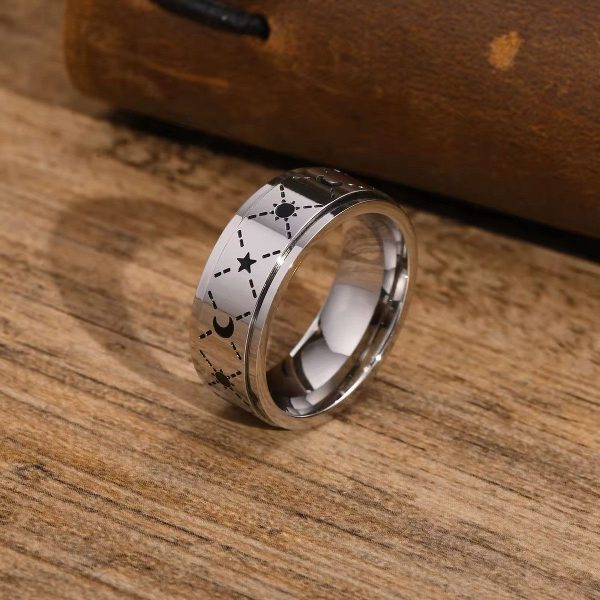 Jewelry 8MM Relaxing Fidget Rings Size ONE SIZE - 5 Thumbnail