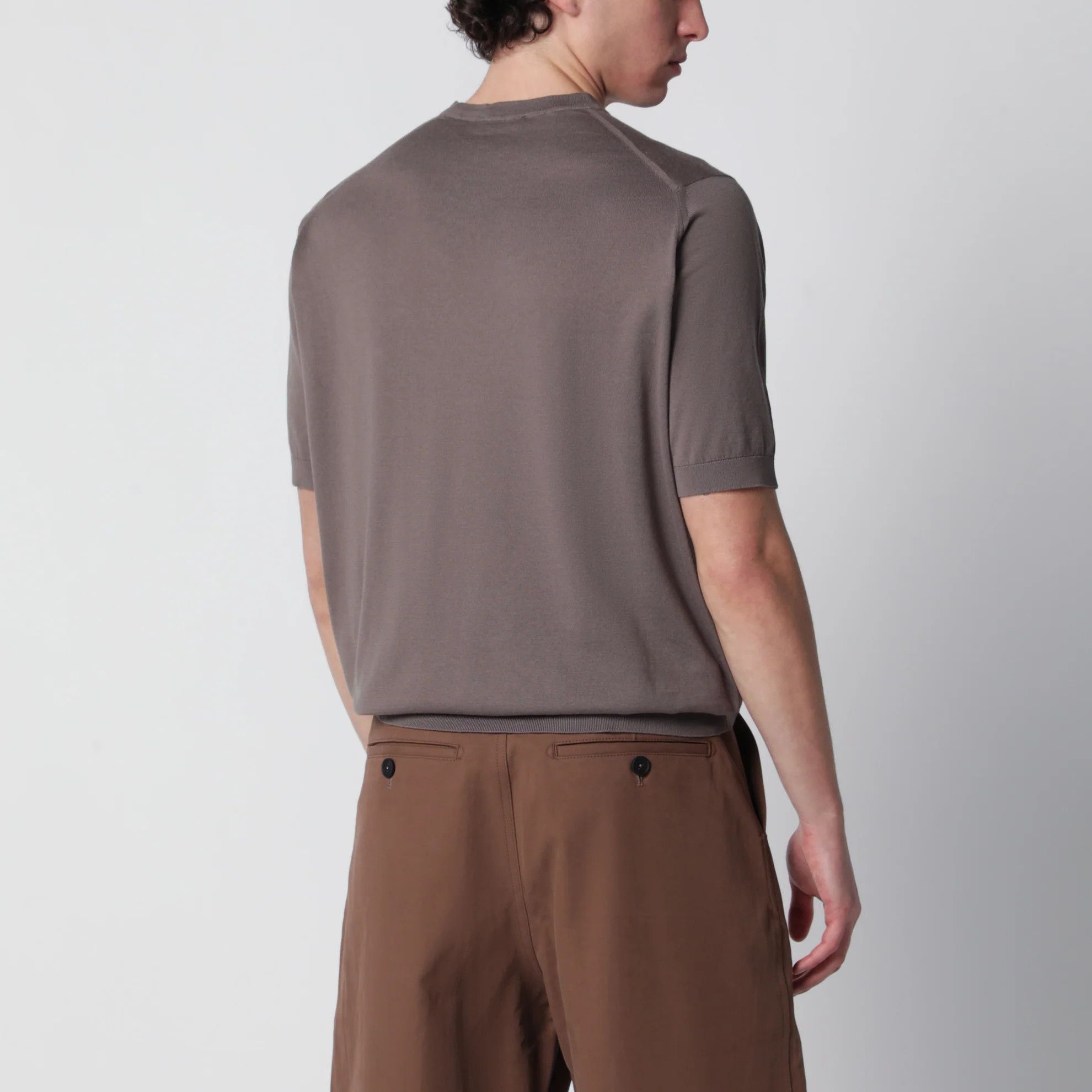 John Smedley o1d2blof0526 Cotton Sweater in Beige Size US S / EU 44-46 / 1 - 3 Thumbnail