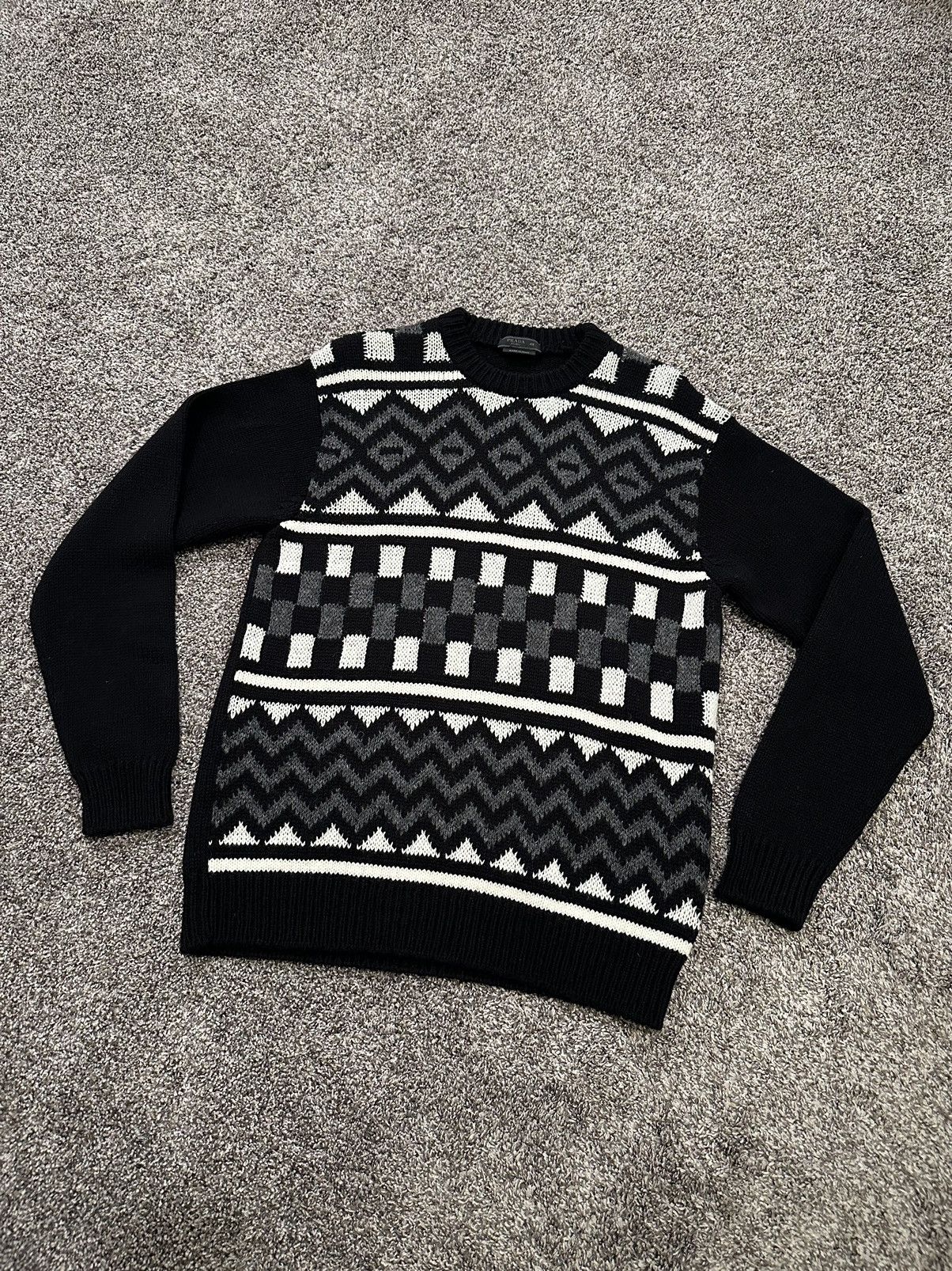 Prada Men’s Knitted Sweater Black Medium