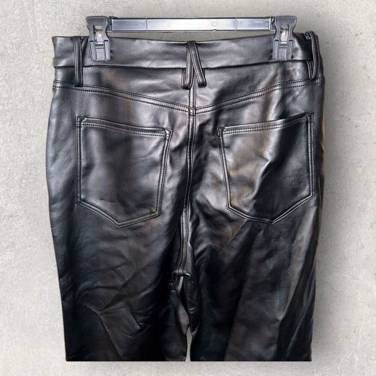 Good American NWT Good American Icon Faux Leather Pants- Size 10/30 Size 32" / US 10 / IT 46 - 4 Thumbnail