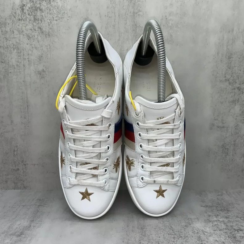 Gucci Gucci Bee Star Sneakers White Size 35-2505 Size US 4.5 / IT 34.5 - 6 Thumbnail