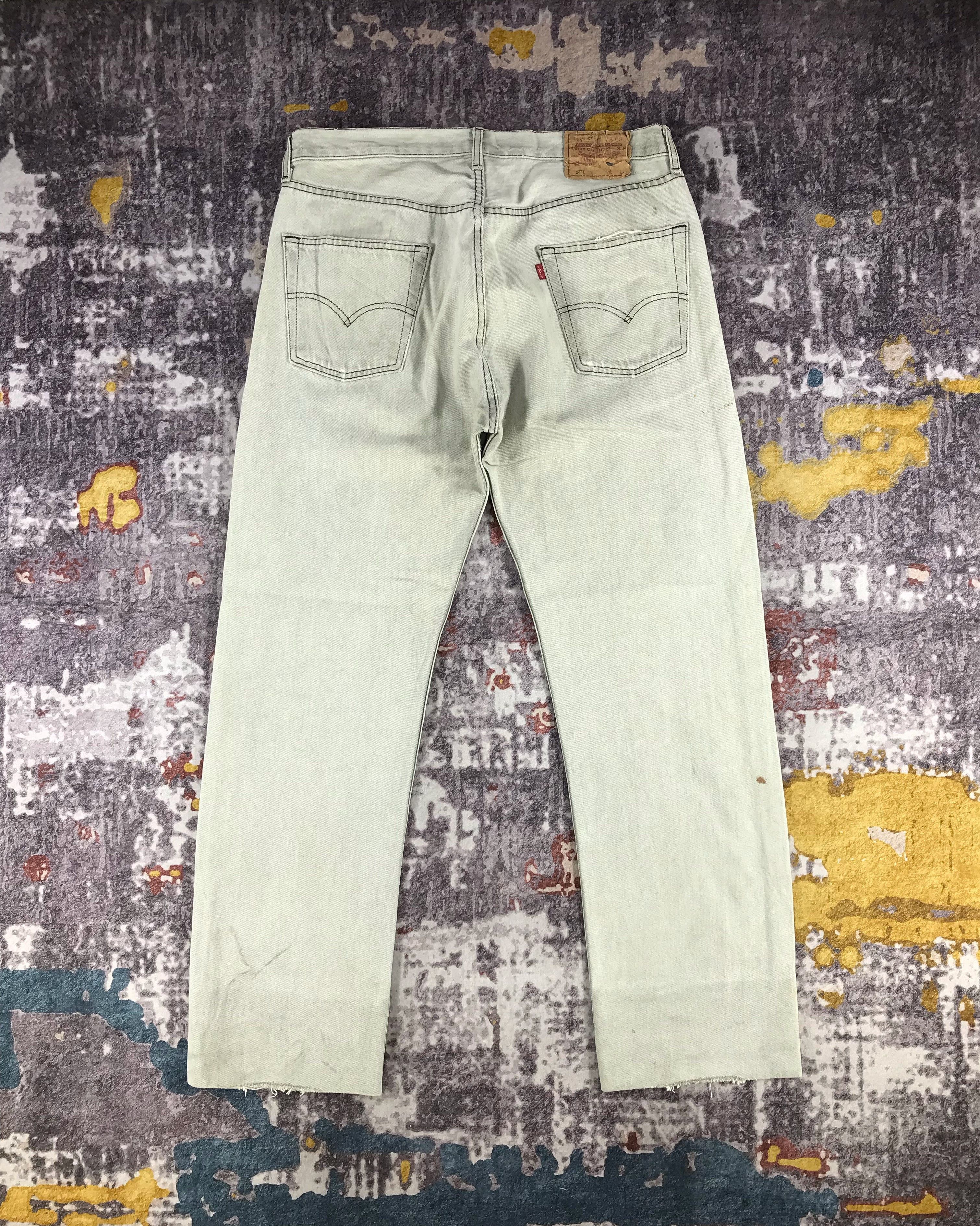Levi's × Vintage 90s Vintage Ash Gray Levis 501 Jeans-JM2689 Size US 35 - 2 Thumbnail